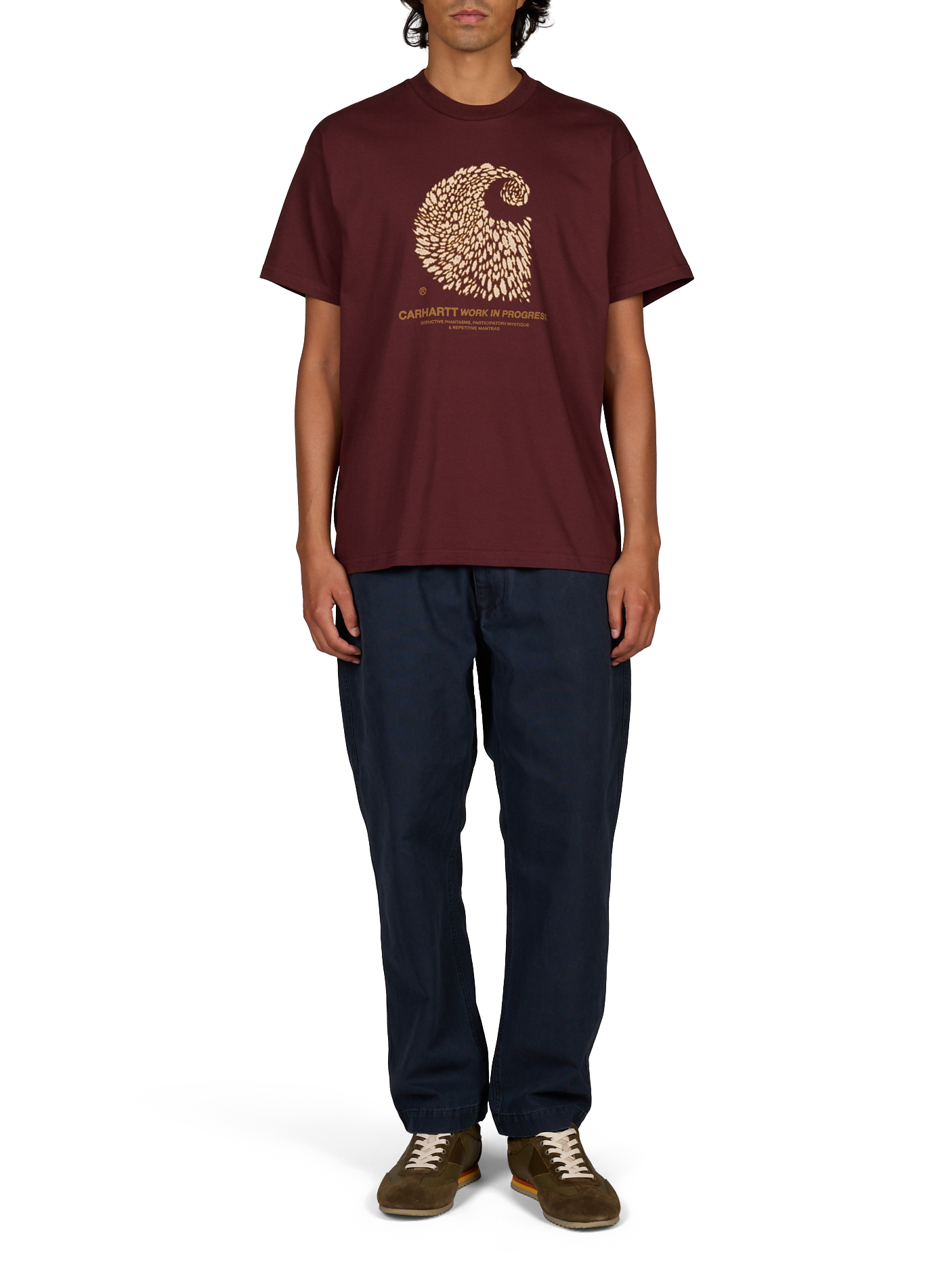 Bedrucktes Baumwoll-T-Shirt CARHARTT WIP Rot