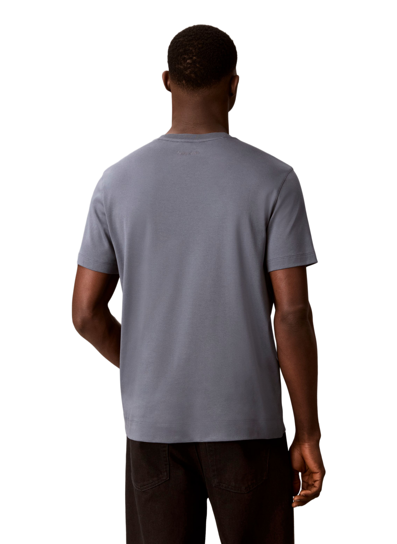T-shirt droit en coton CALVIN KLEIN Gris