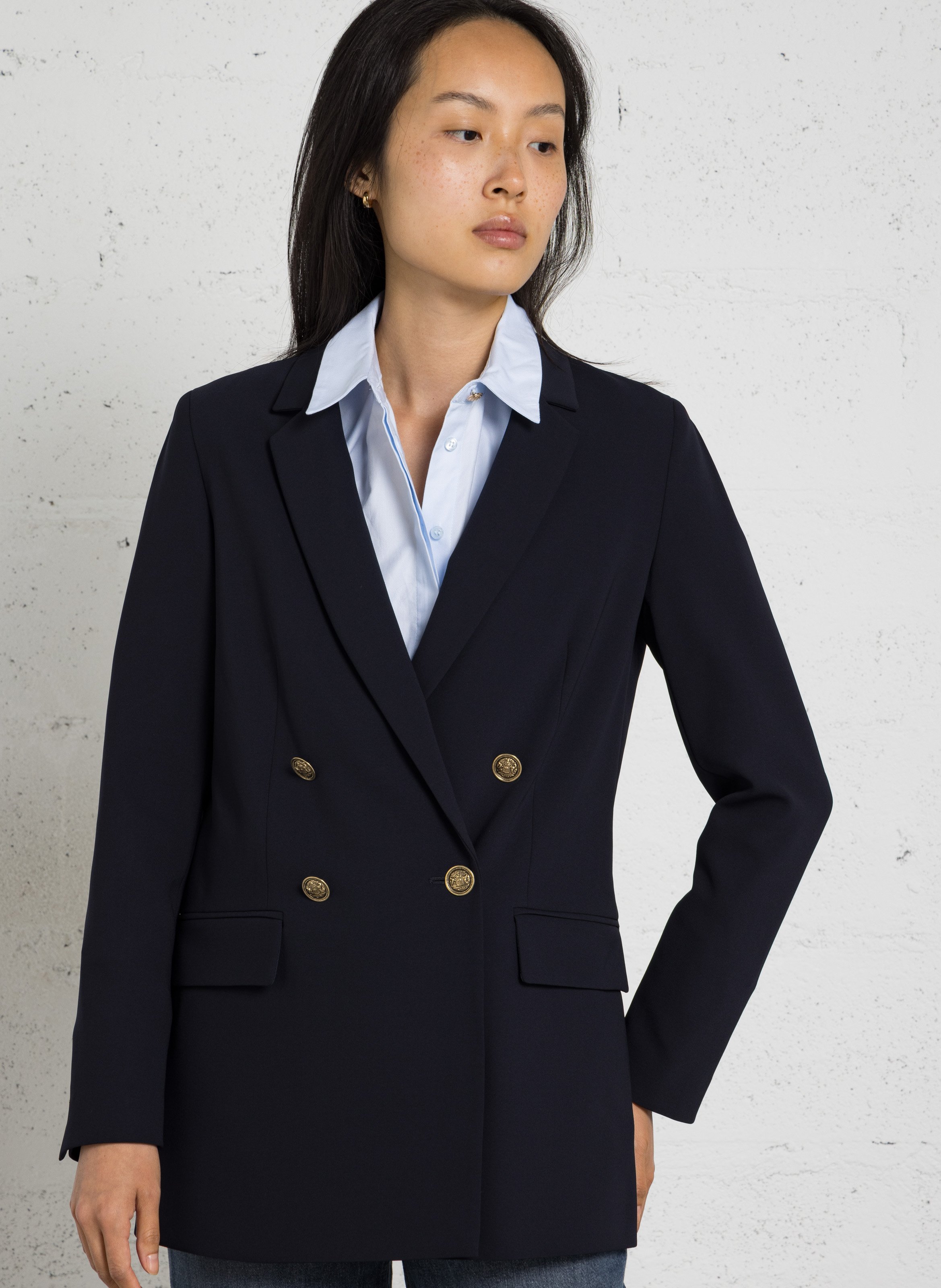 Blazer droit à double boutonnage barbara MAISON 123 Bleu