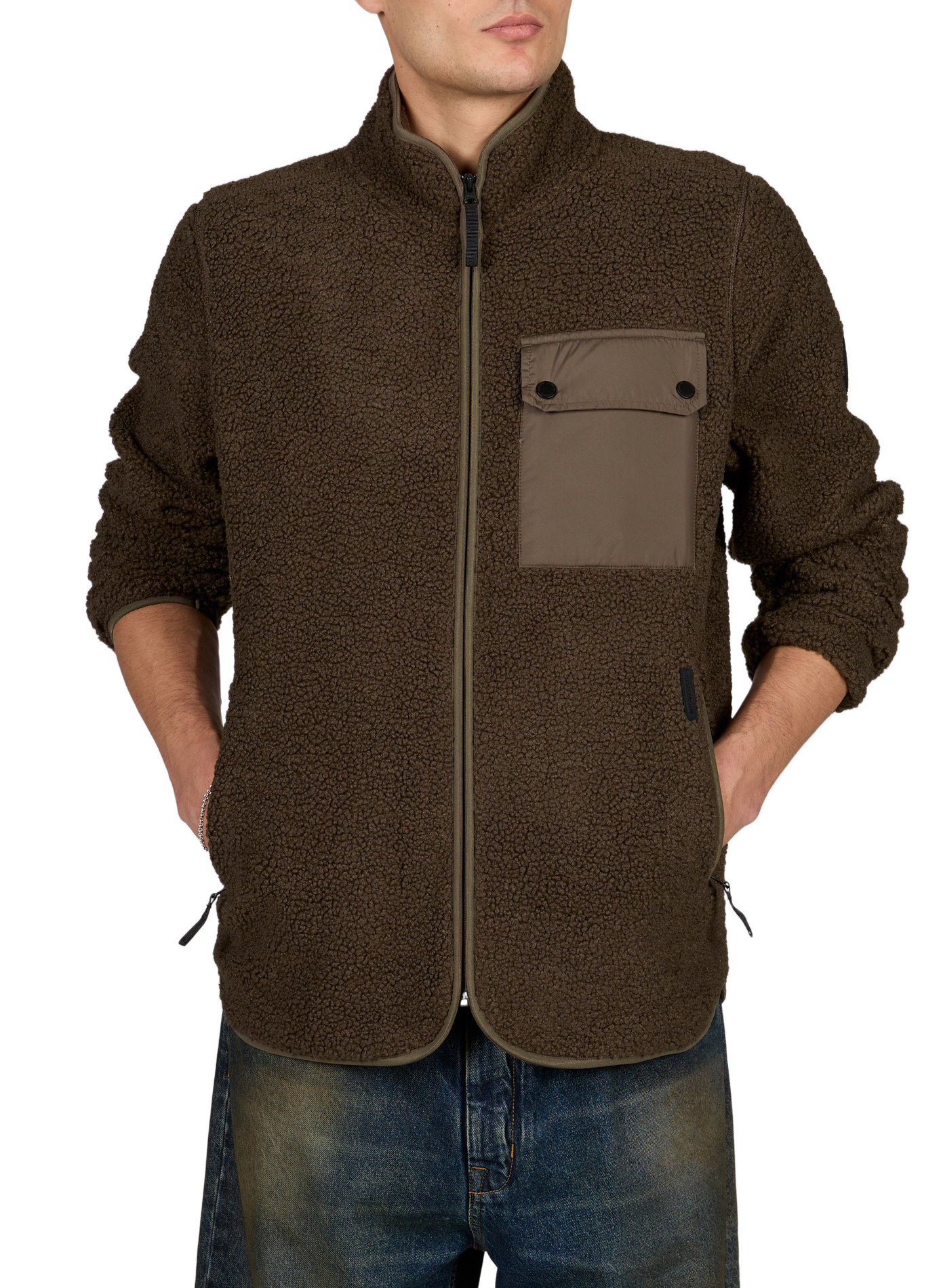 Fleecejacke mit Reißverschluss und Stehkragen DIDRIKSONS Braun