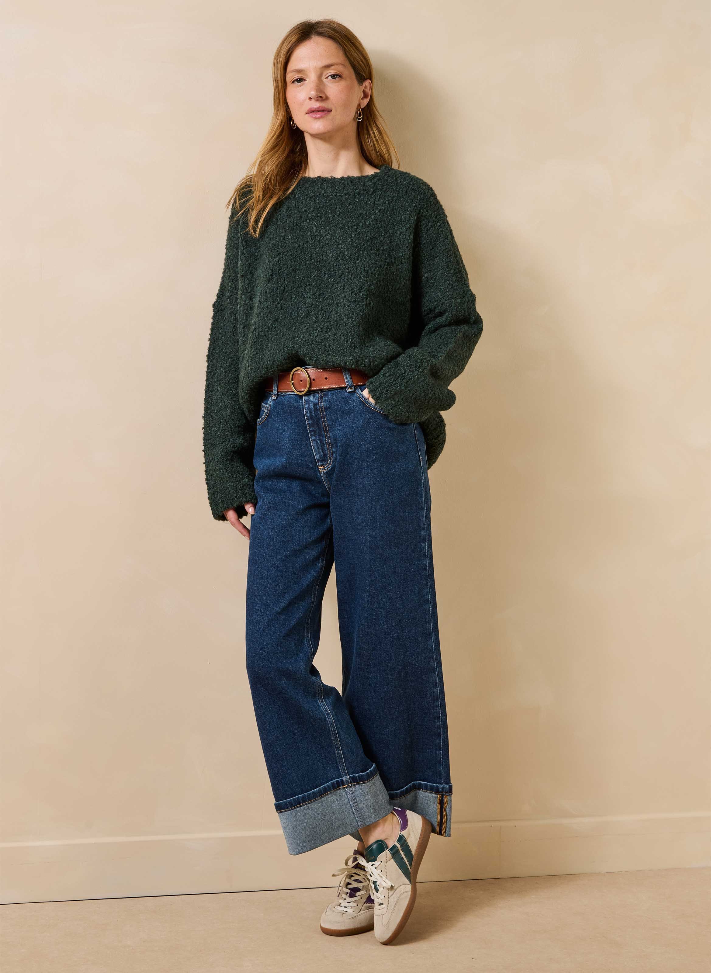 Oversized trui van wolmix LA FEE MARABOUTEE Groen