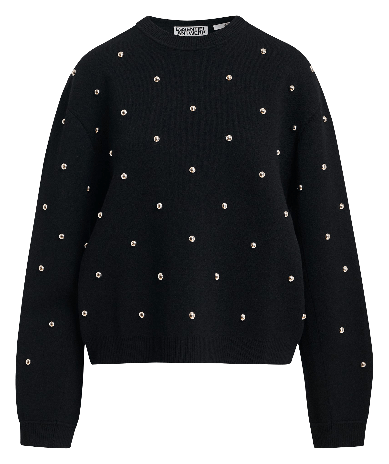 Pull col rond klou ESSENTIEL ANTWERP Noir