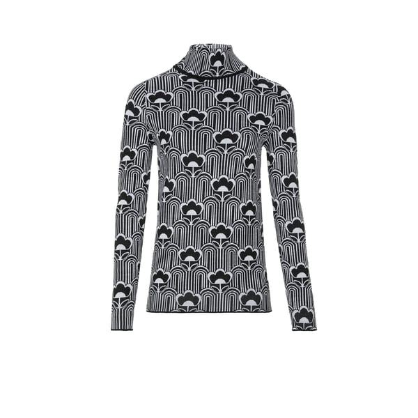 Pull à imprimé en laine vierge