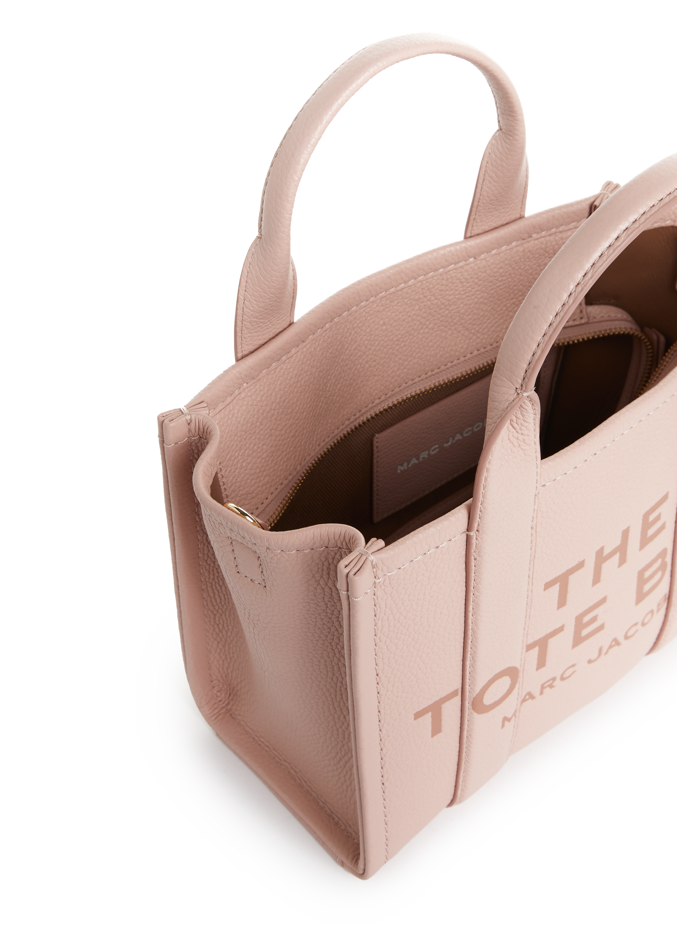 The Tote mini leather tote bag Pink