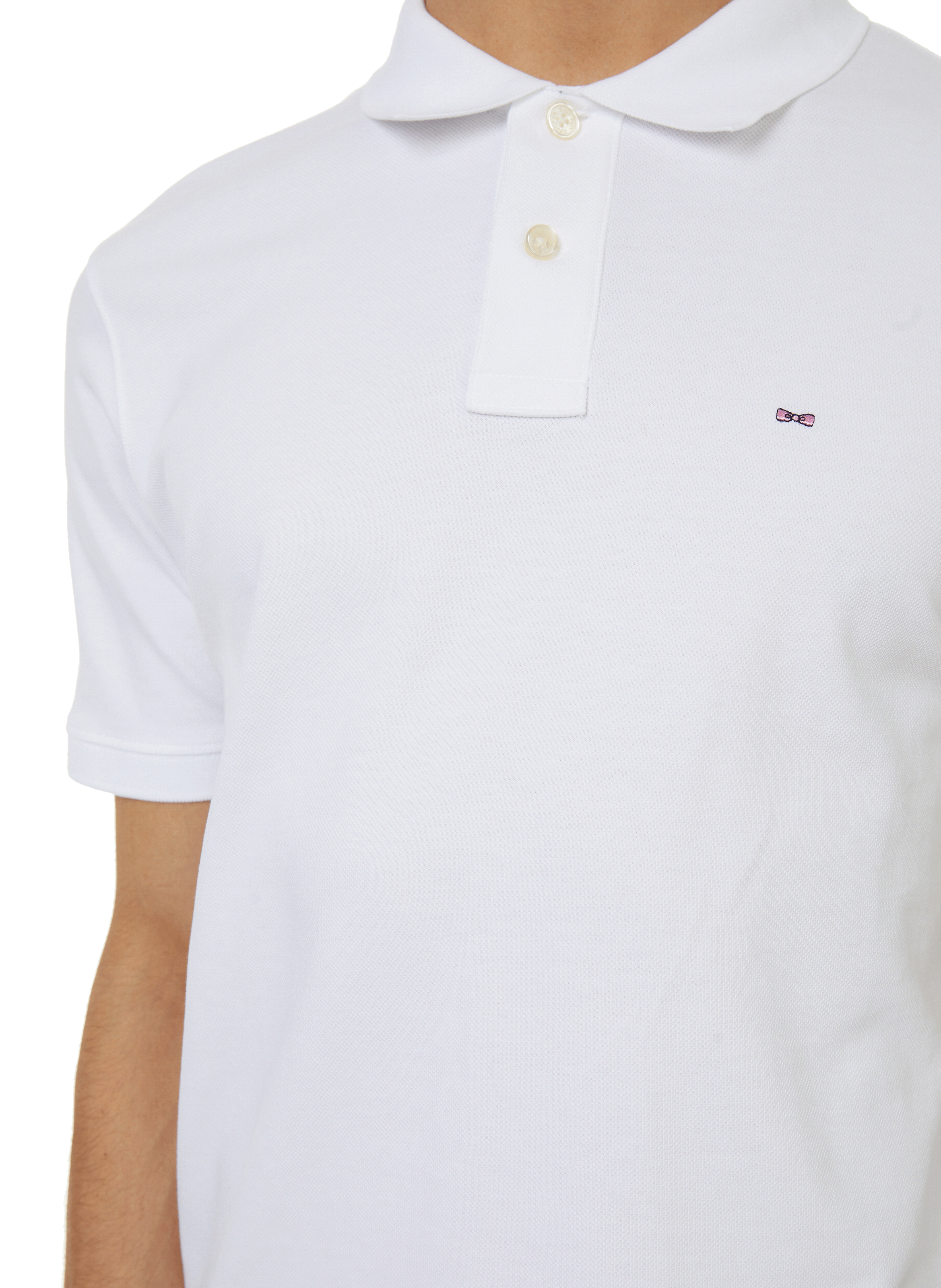 Plain cotton piqué polo shirt EDEN PARK White