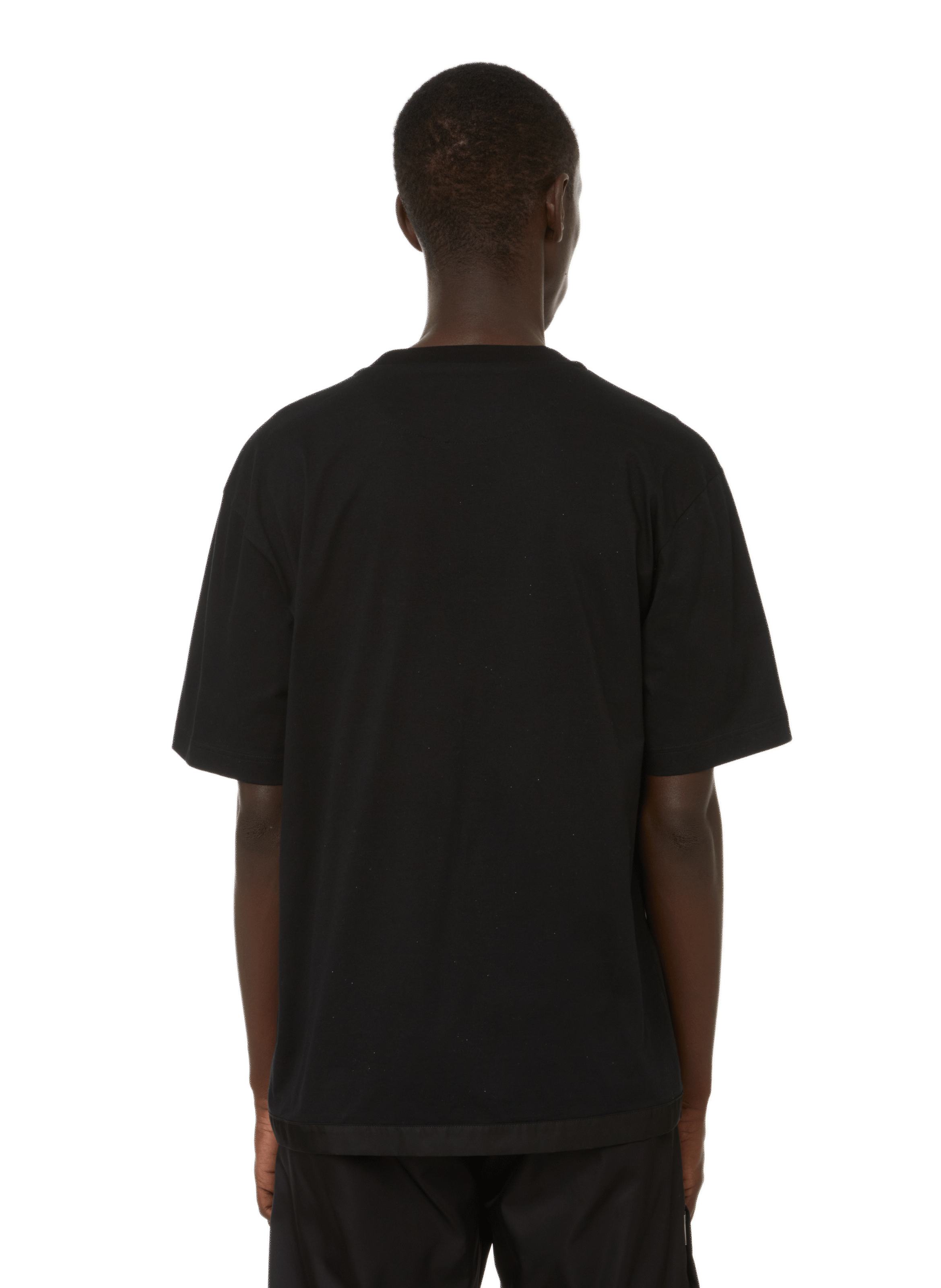 Plain cotton T-shirt PRADA Black