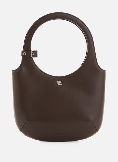 Leather shoulder bag BrownCOURRÈGES 
