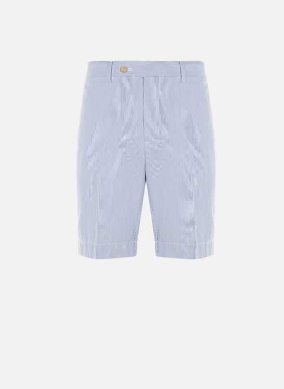 HACKETT Striped cotton shorts Blue