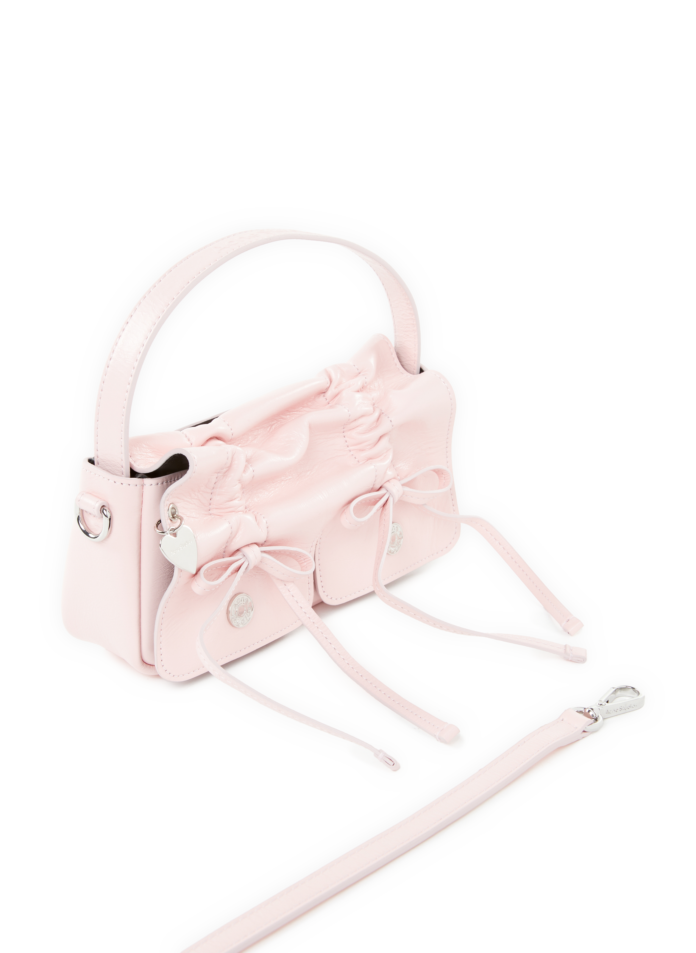 Sac en cuir Multipocket Micro ACNE STUDIOS Rose