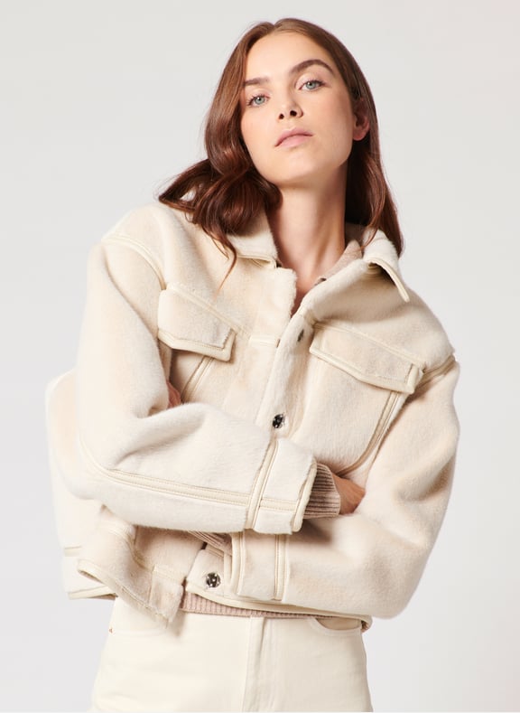 Veste camel droite - monge Blanc by ZAPA ZAPA Veste camel droite - monge Blanc