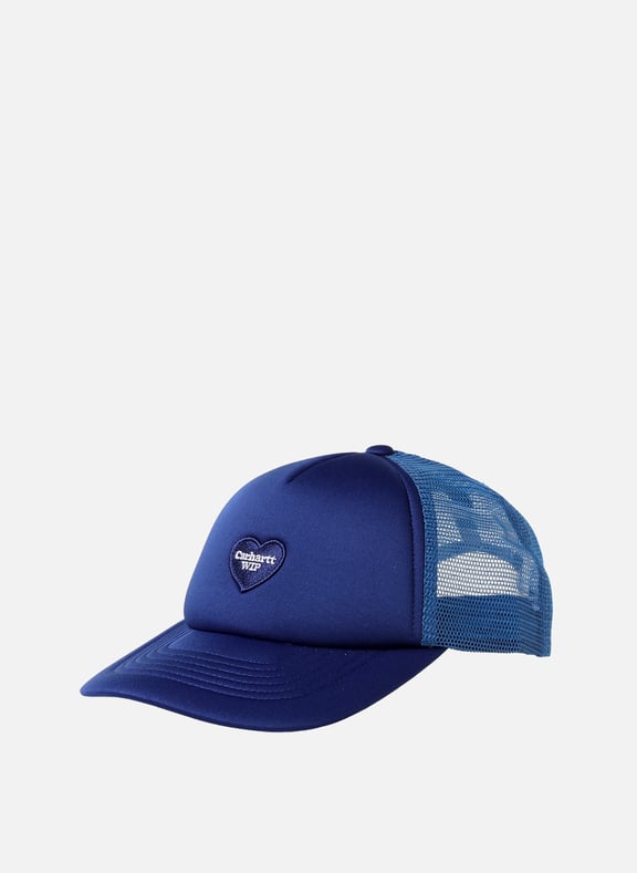 Casquette Heart Patch Trucker Bleu by CARHARTT WIP CARHARTT WIP Casquette Heart Patch Trucker Bleu