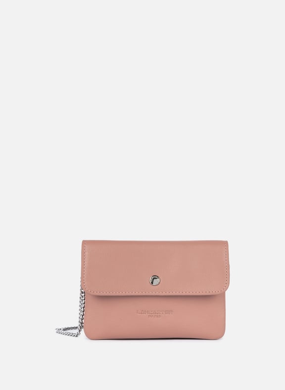 Petit double pochette - soft pm Rose by LANCASTER LANCASTER Petit double pochette - soft pm Rose