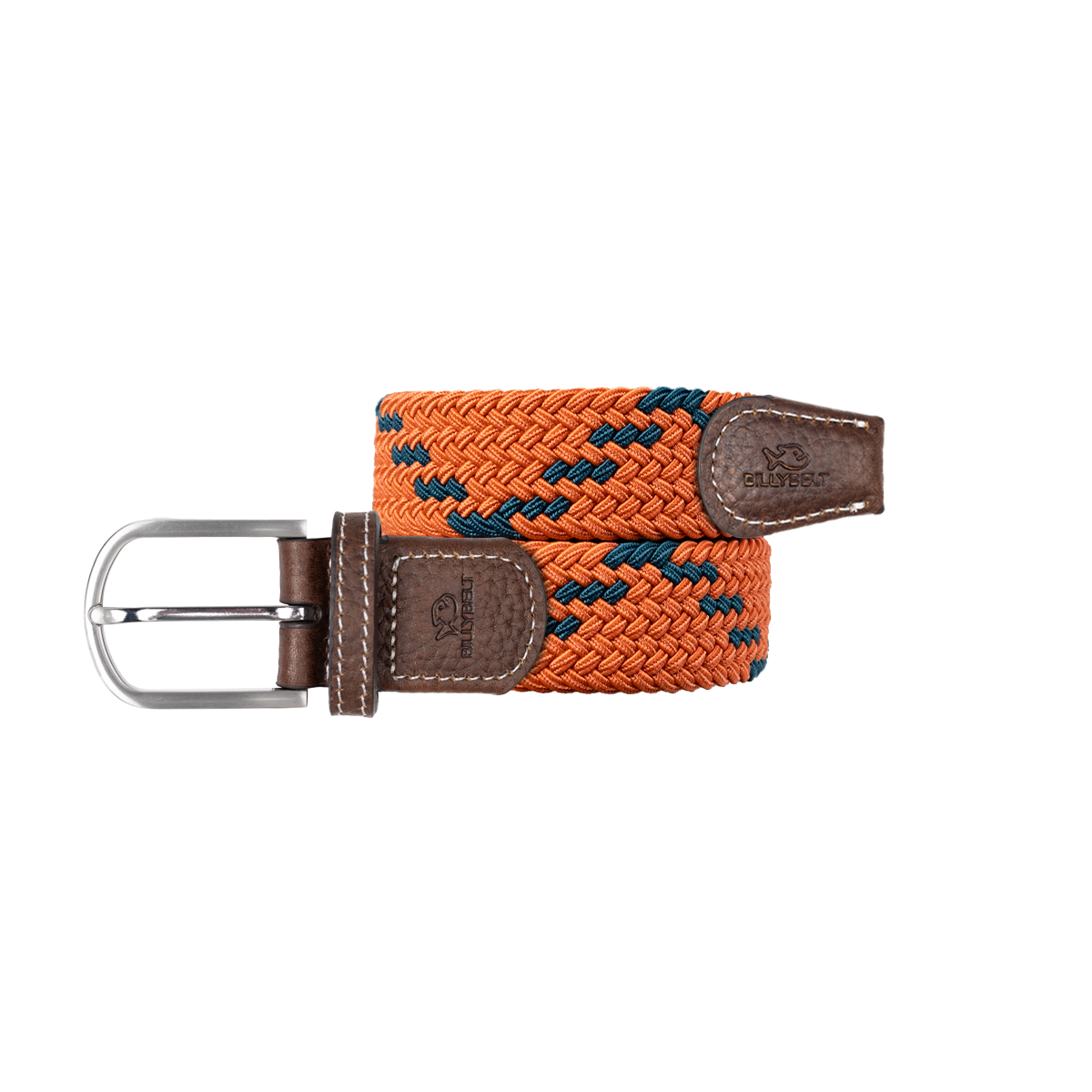Ceinture tressée élastique multicolore BILLYBELT Orange