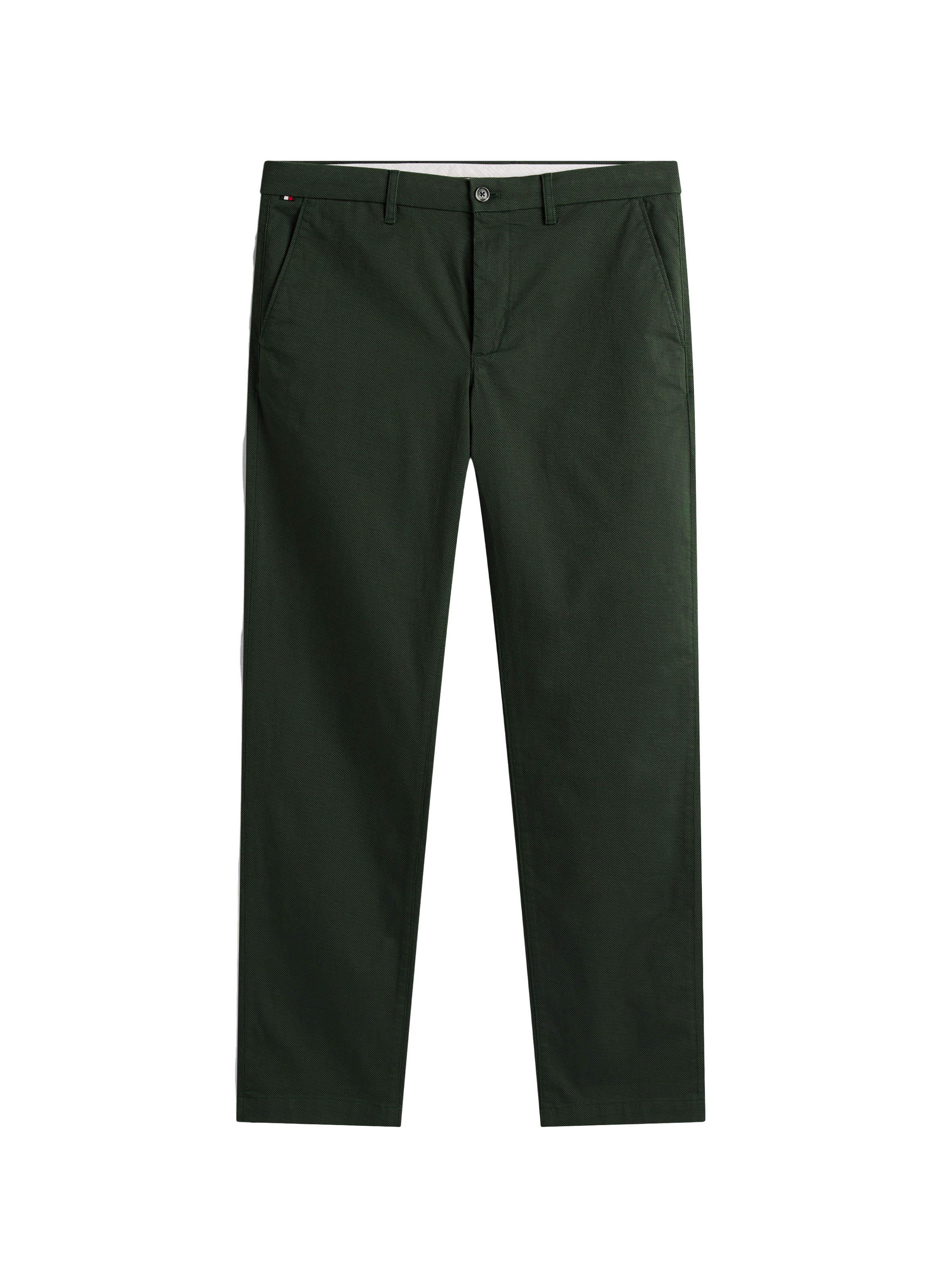 Straight cotton chinos TOMMY HILFIGER Green