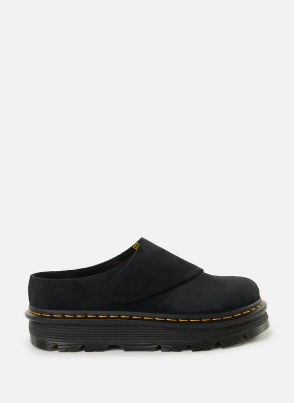 Calfskin Leather Mules Black by DR. MARTENS DR. MARTENS Calfskin Leather Mules Black