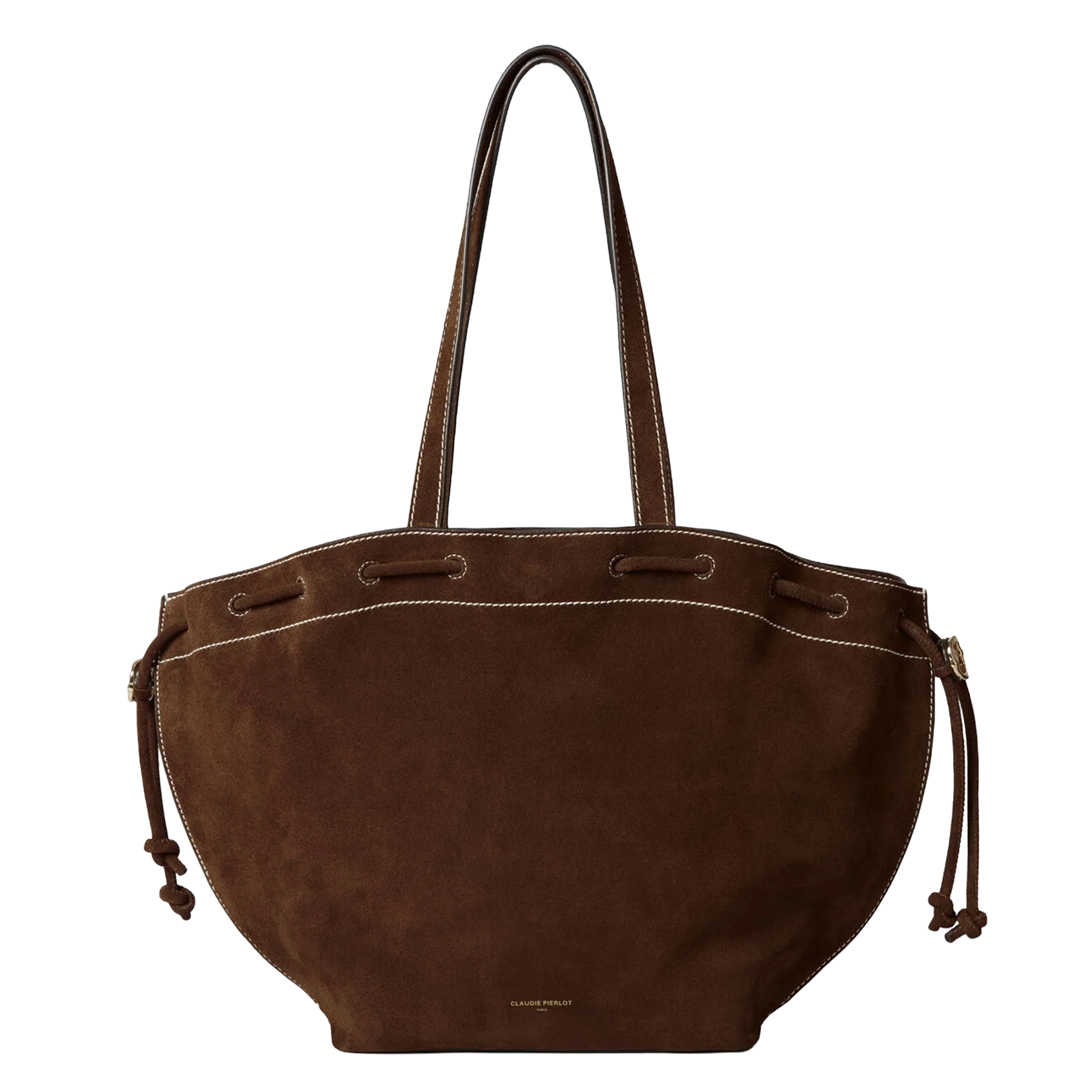 Cabas en cuir velours souple CLAUDIE PIERLOT Marron