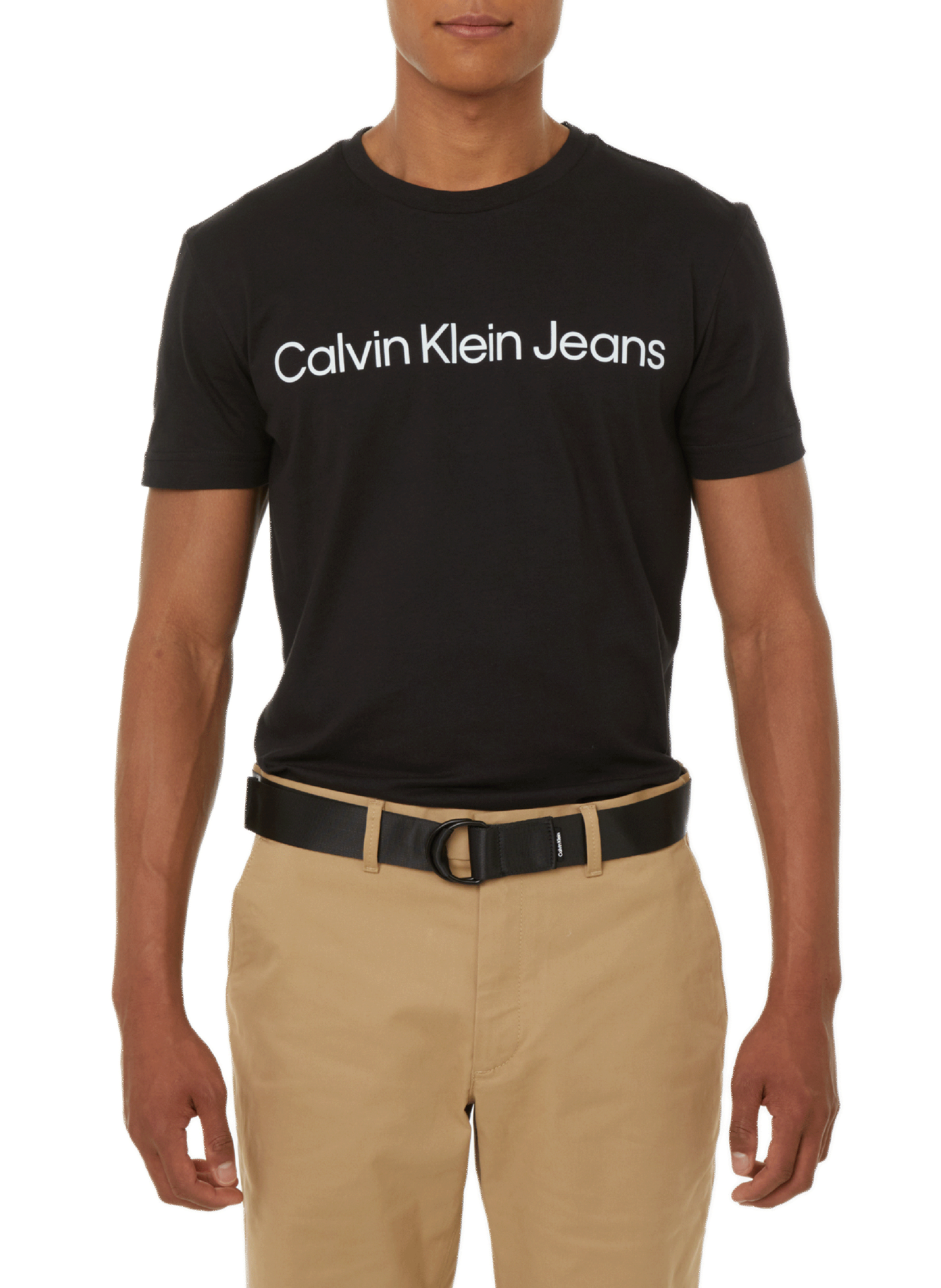 CALVIN KLEIN T-shirt à logo en coton Noir