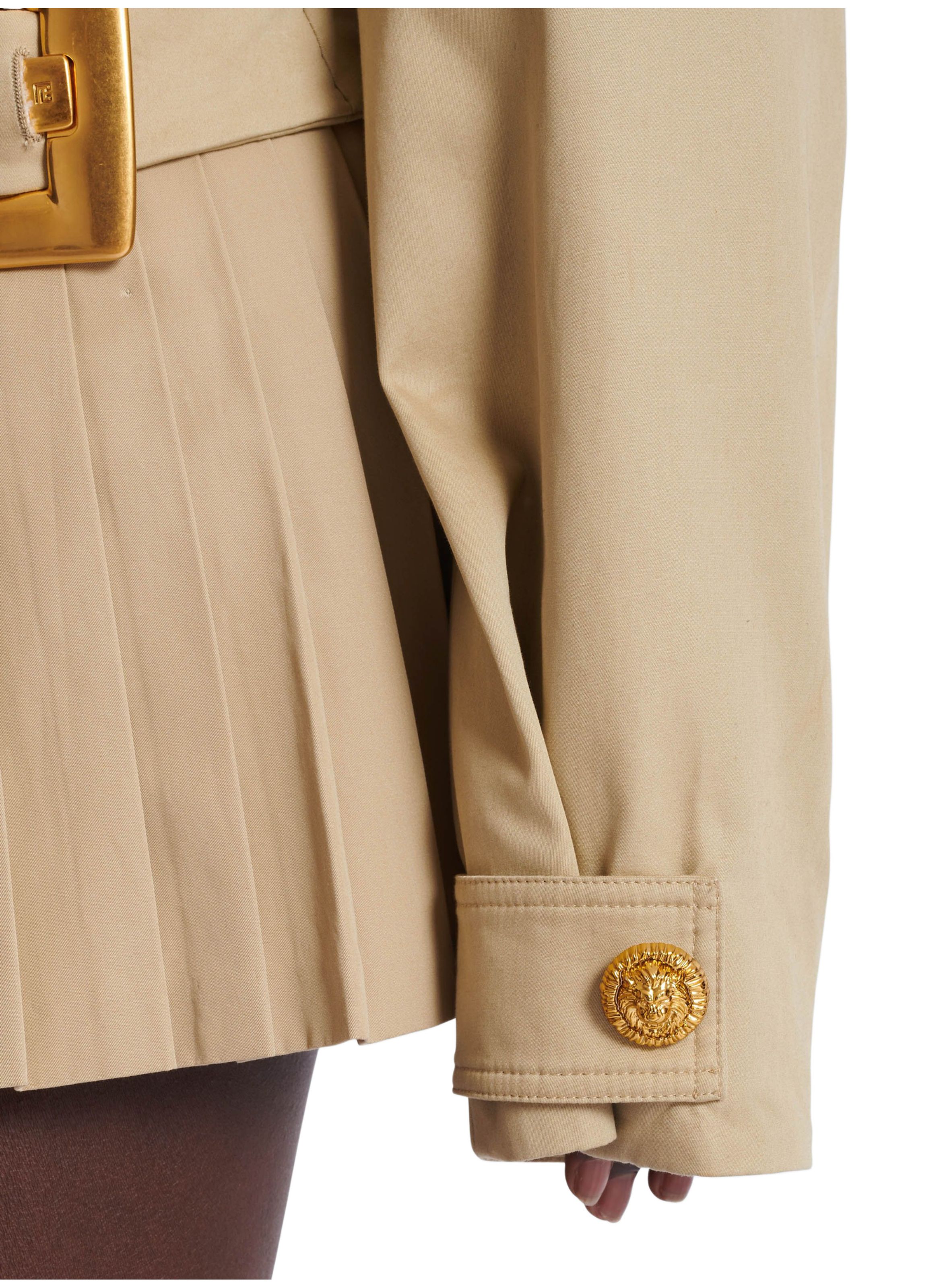 Bomber court en gabardine BALMAIN Beige