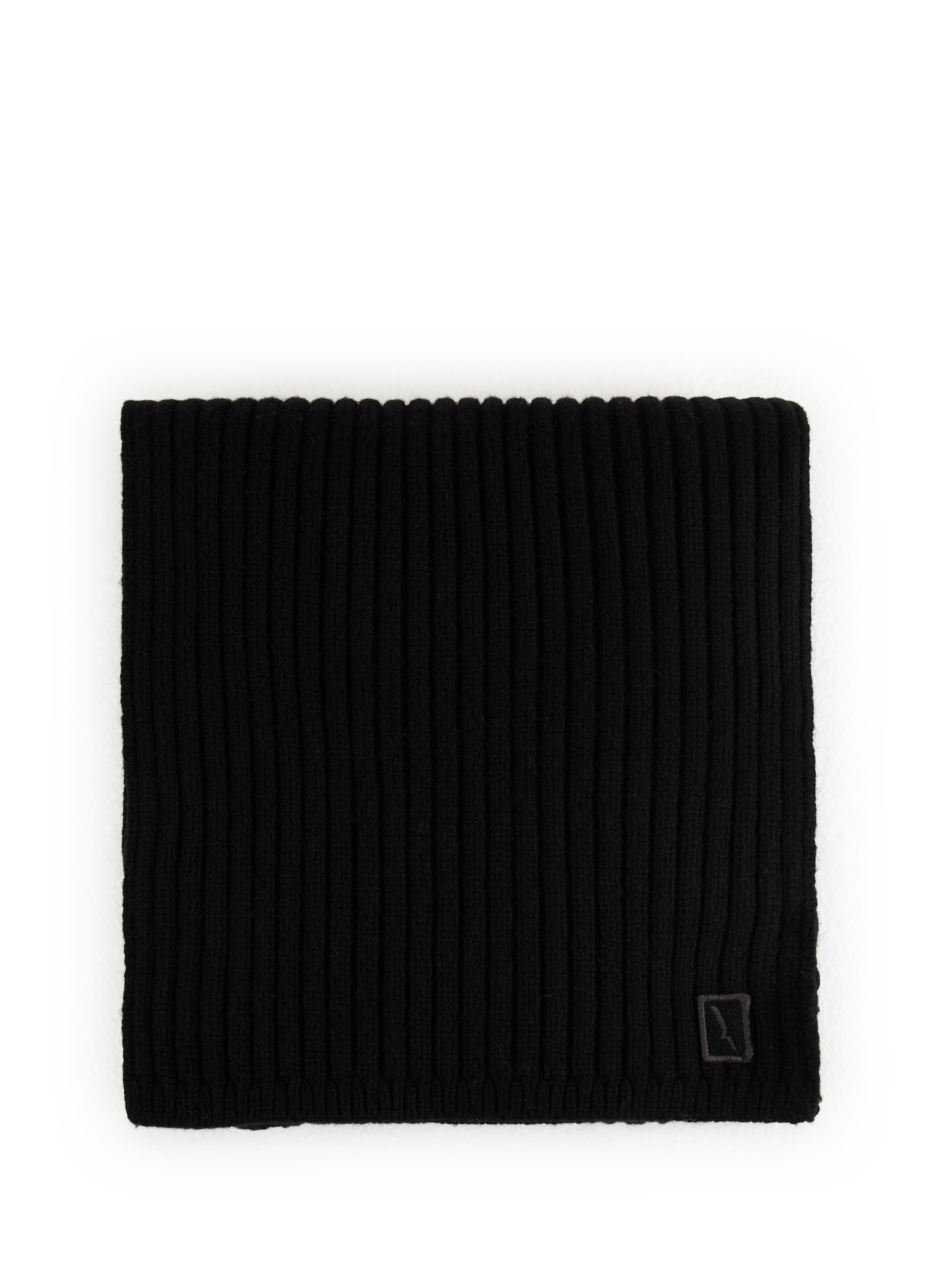 AIGLE Écharpe en maille côtelée de laine mélangée Noir