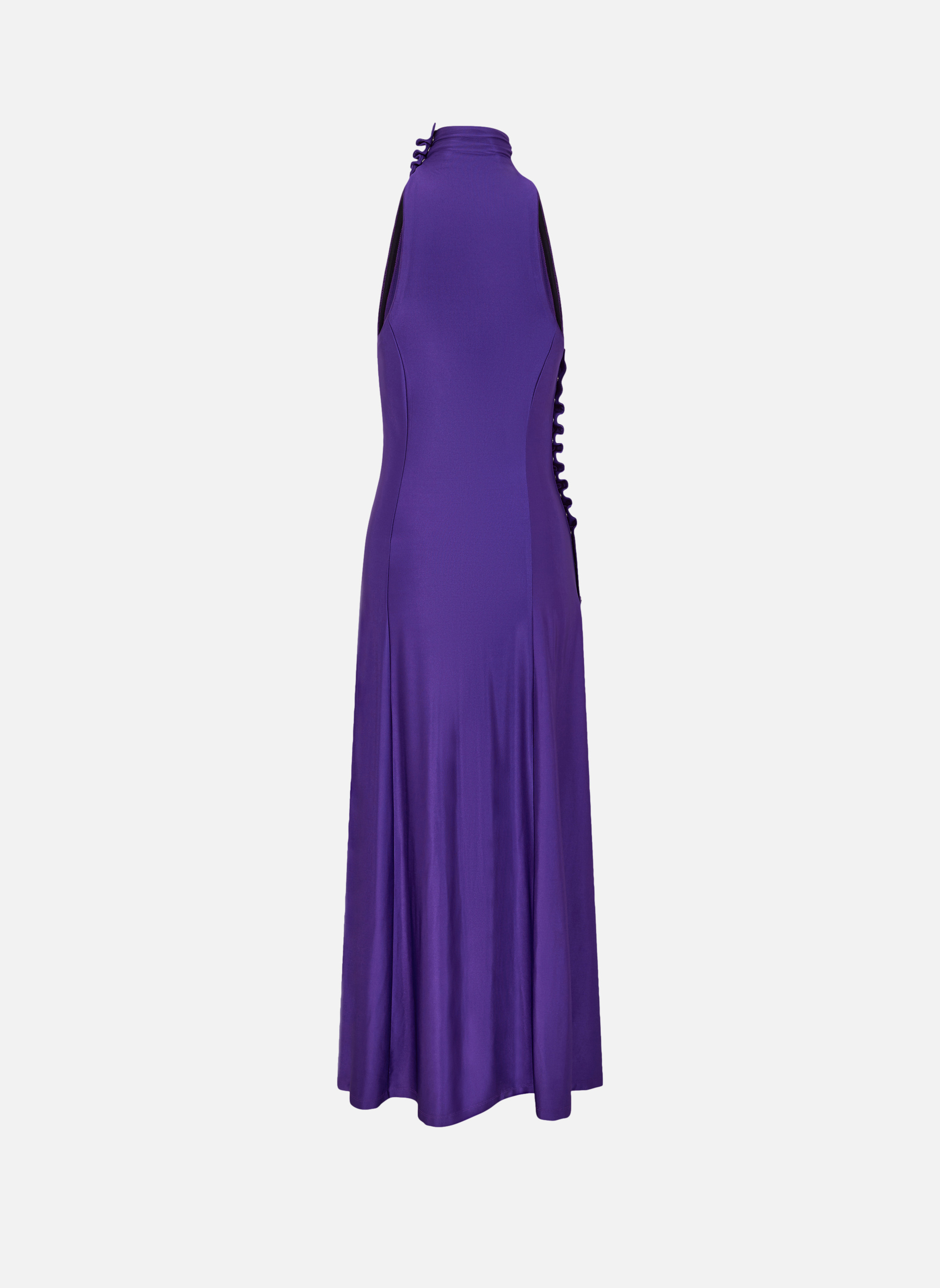 Robe longue drapée en jersey RABANNE Violet