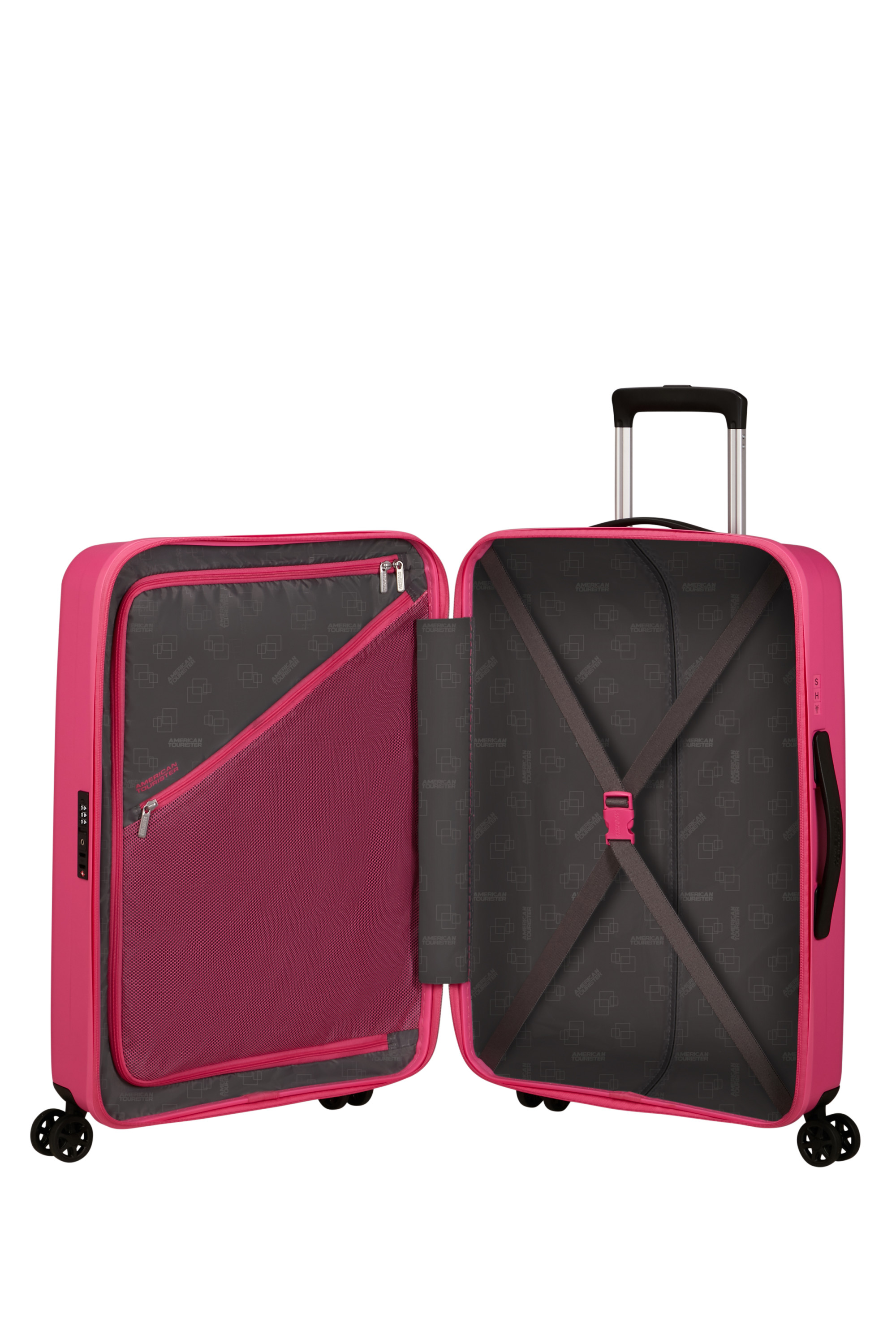 Rejoy valise 4 roues taille m AMERICAN TOURISTER Rouge