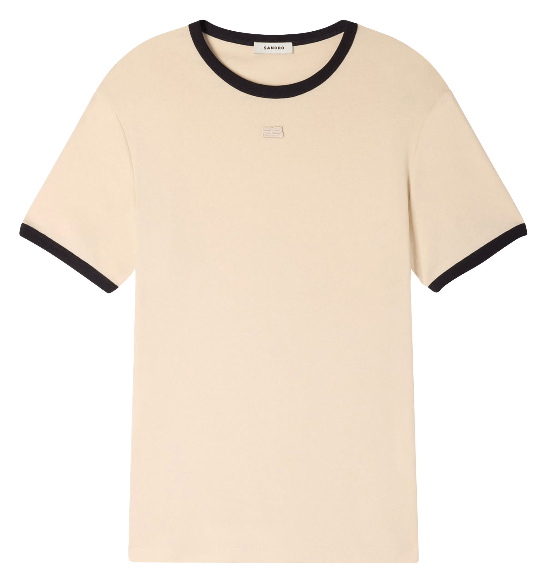 Tee-shirt droit en coton SANDRO Beige