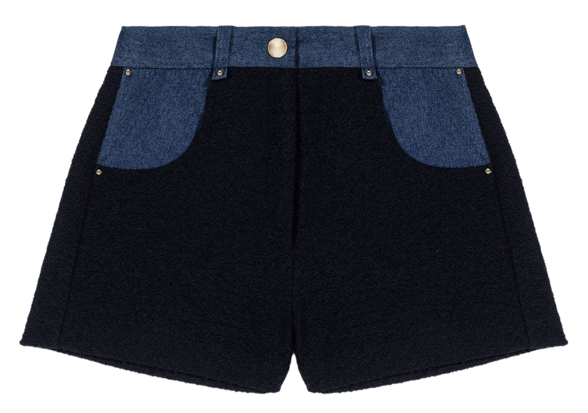 Short en denim MAJE Bleu