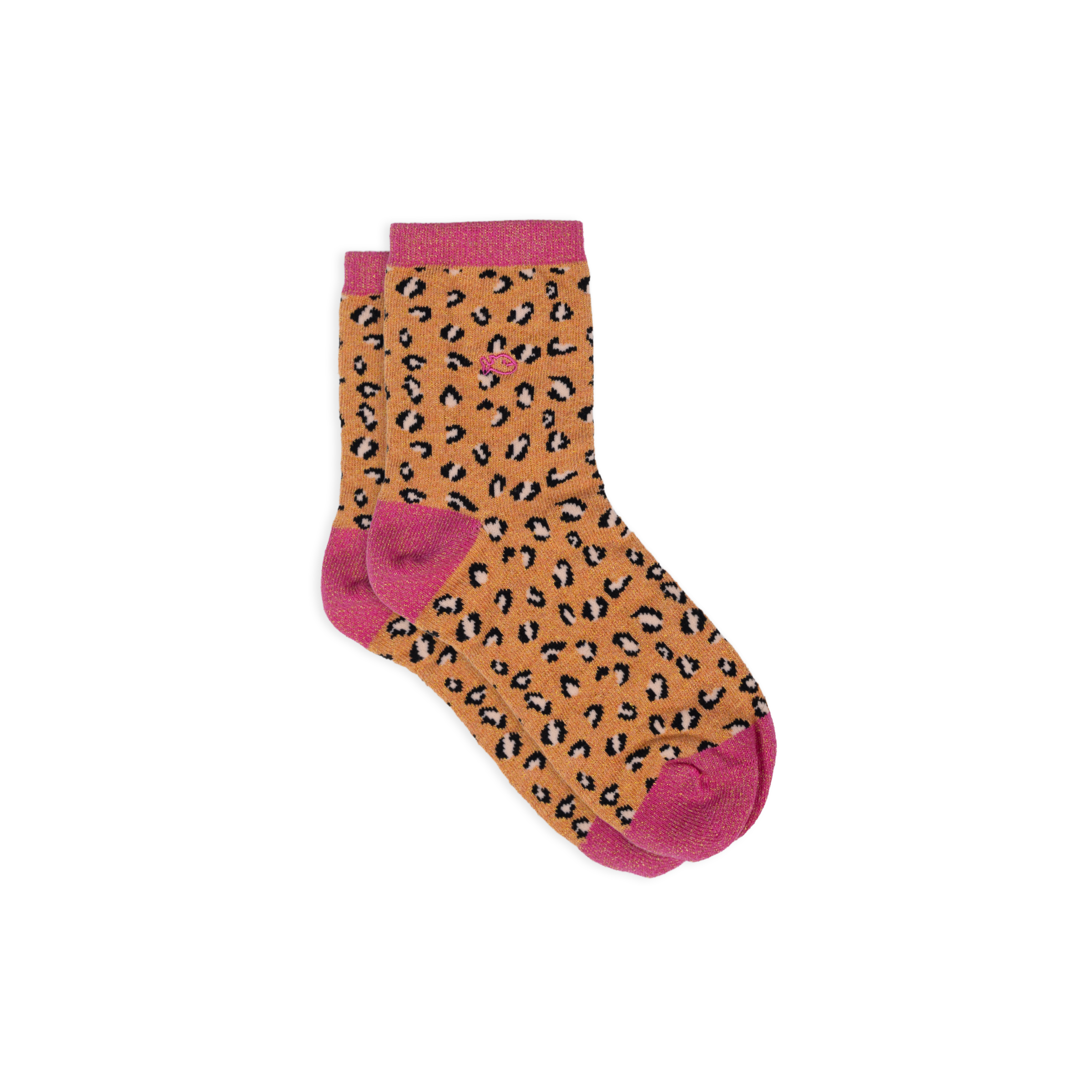 Chaussettes en coton peigné léopard BILLYBELT Orange