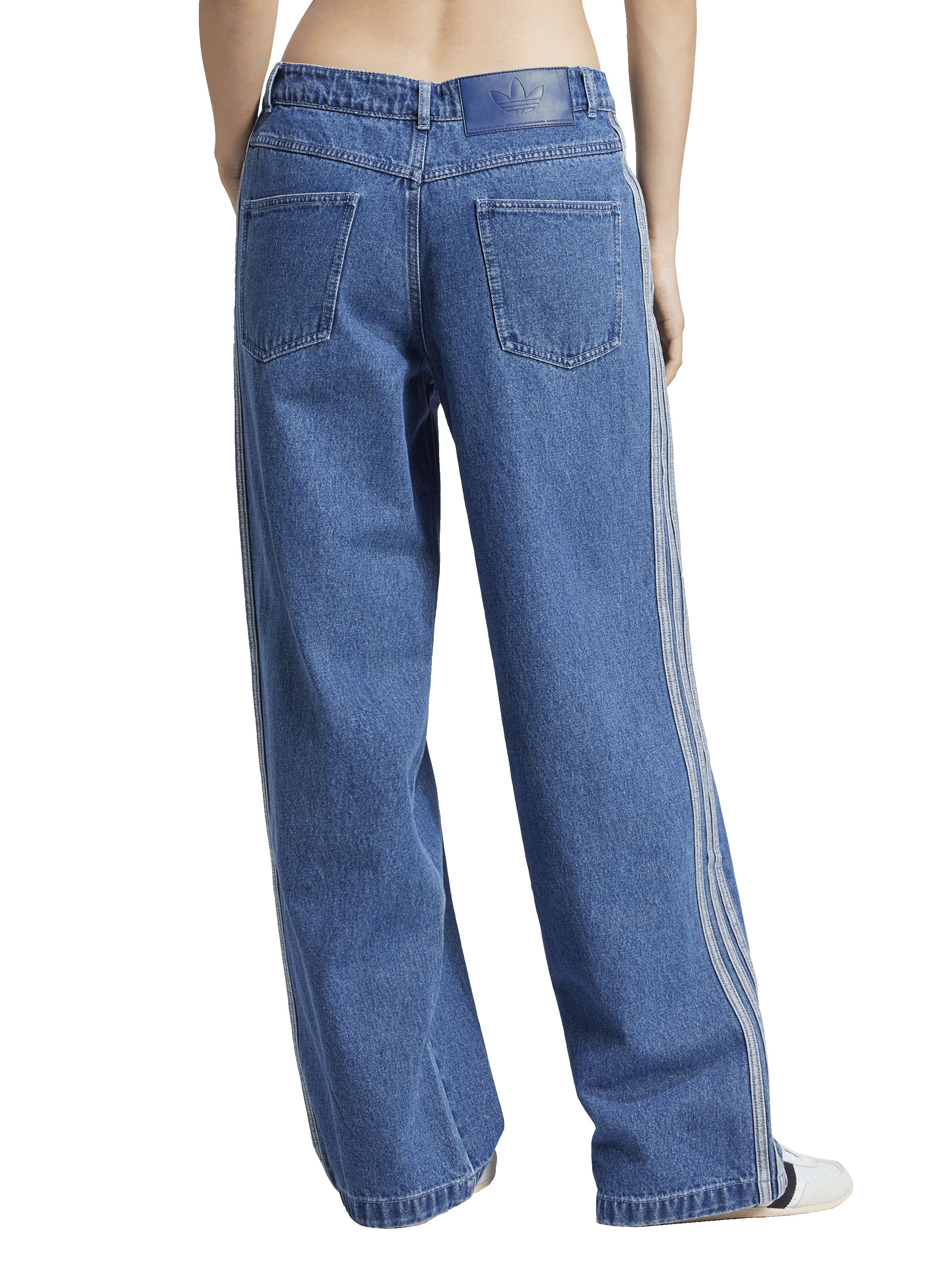 Jean broderie logo en coton ADIDAS Bleu