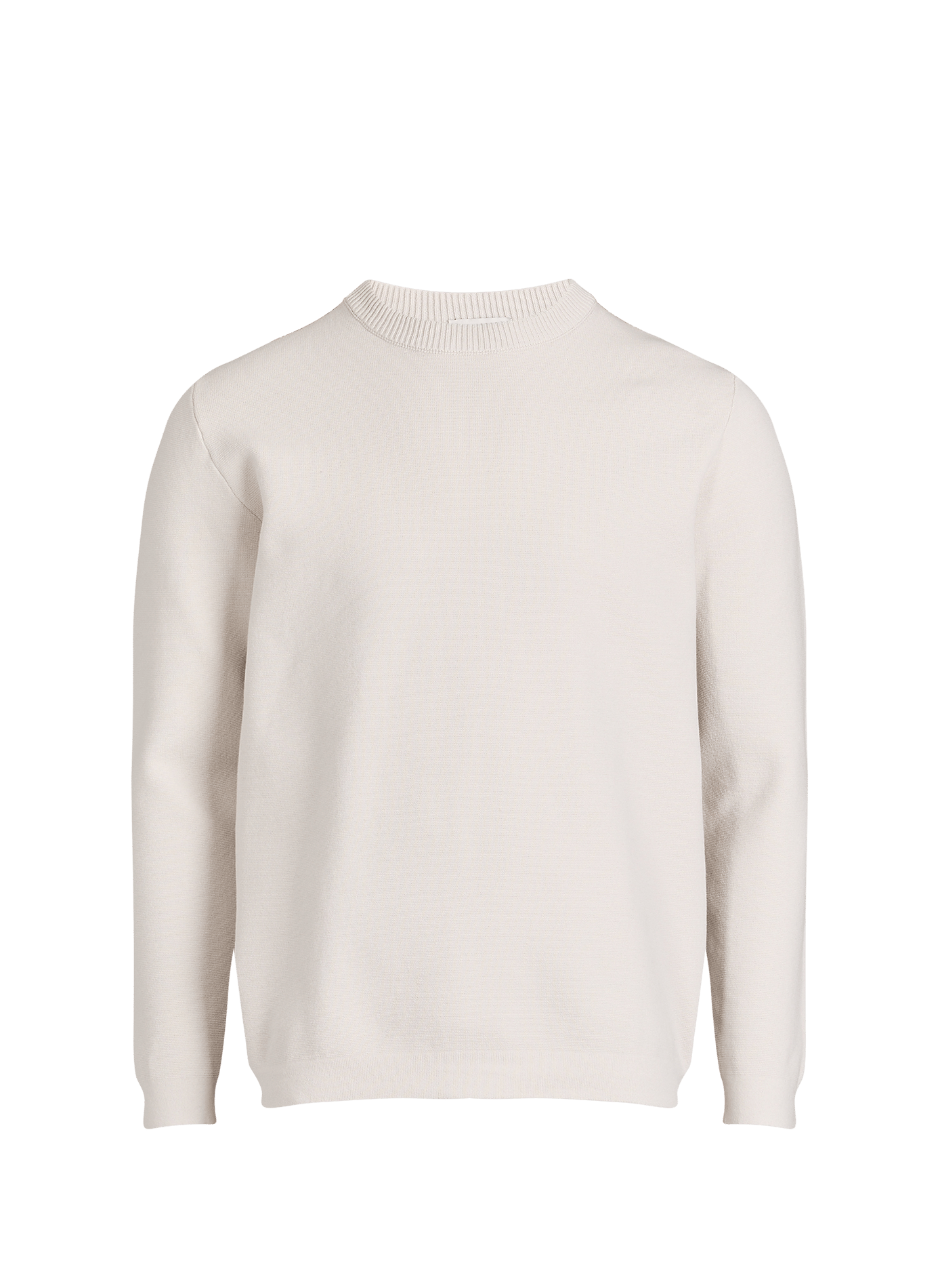 Pull uni à col rond en coton LAFAURIE Beige