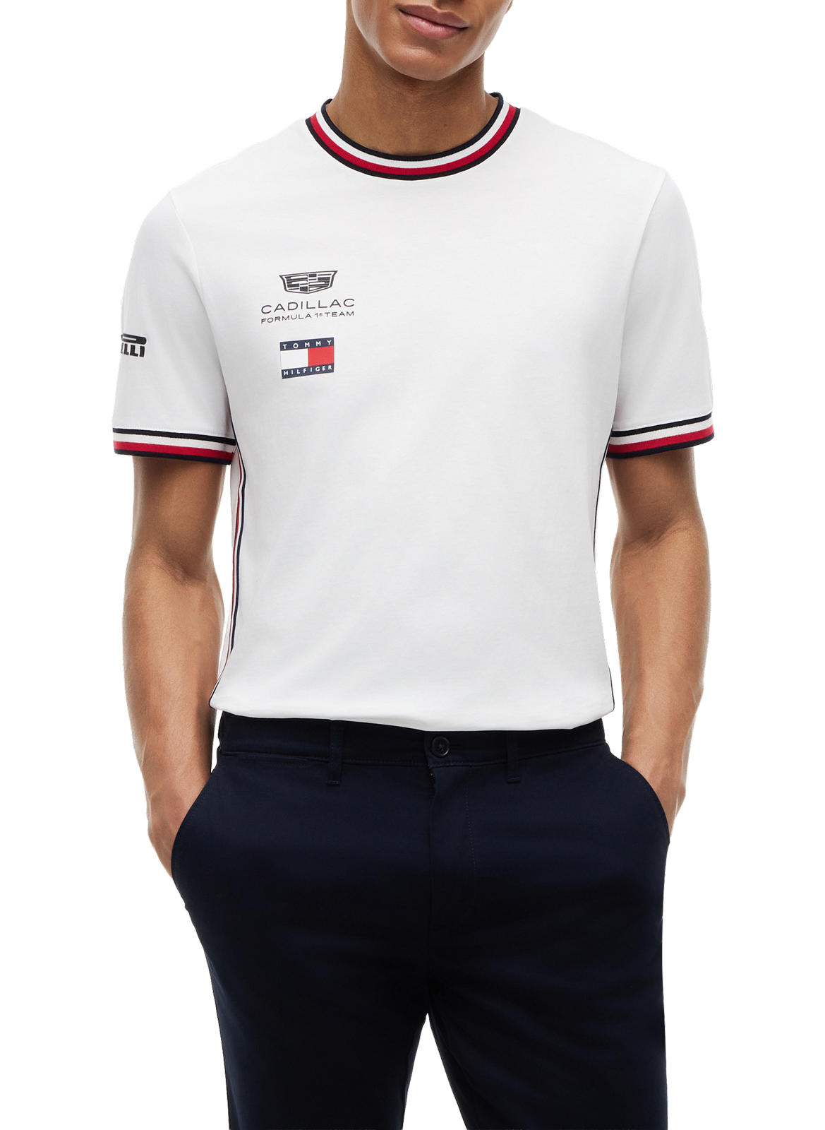 T-shirt TH x Cadillac Formula 1 Team Replica in cotton TOMMY HILFIGER White