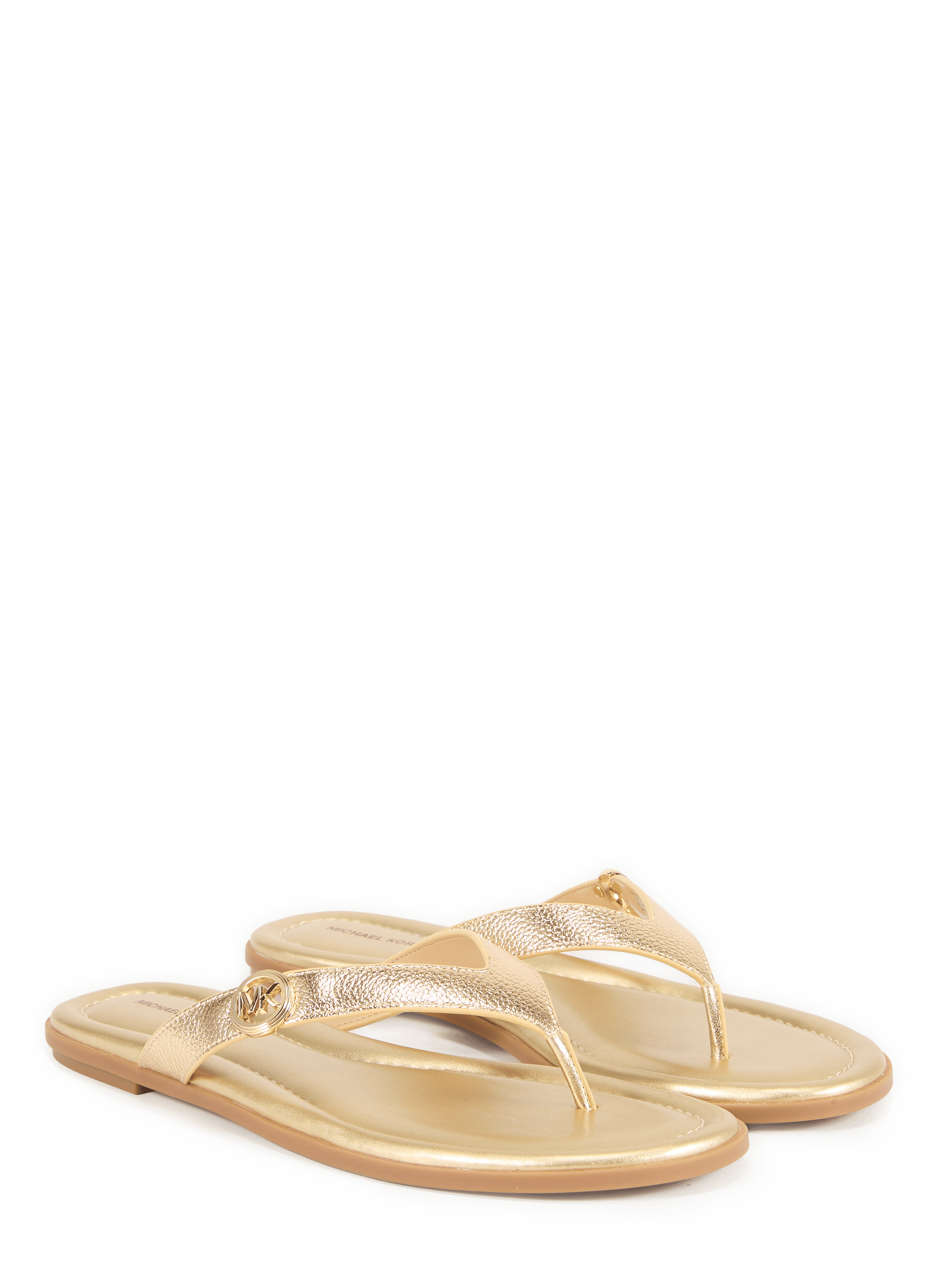 Sandales plates Erin en cuir métallisé  MICHAEL KORS Doré