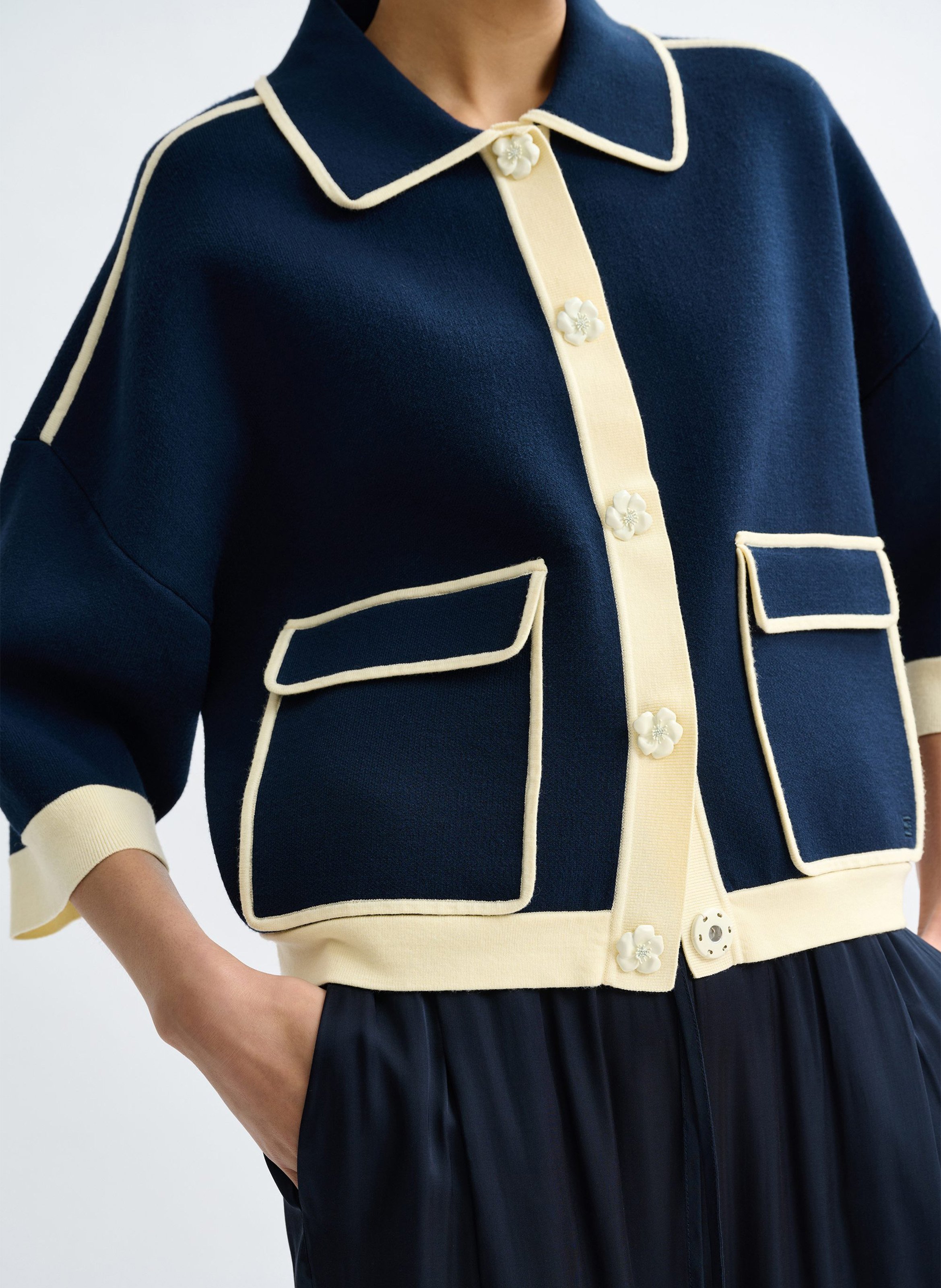 Gilet col classique jugly ESSENTIEL ANTWERP Bleu