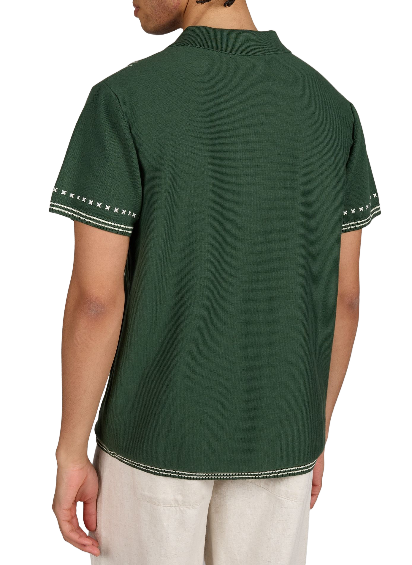 Patterned cotton polo shirt MAISON LABICHE Green