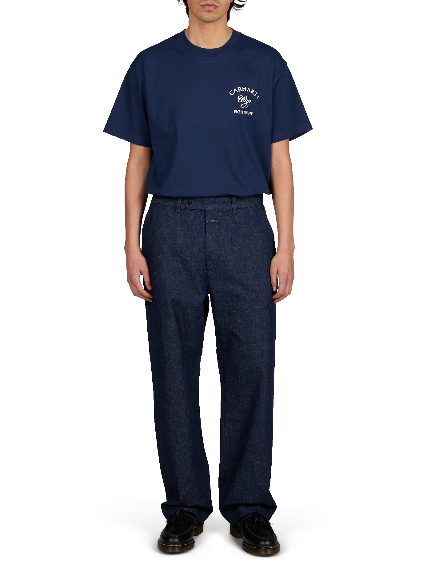 Biker-style cotton t-shirt CARHARTT WIP Blue