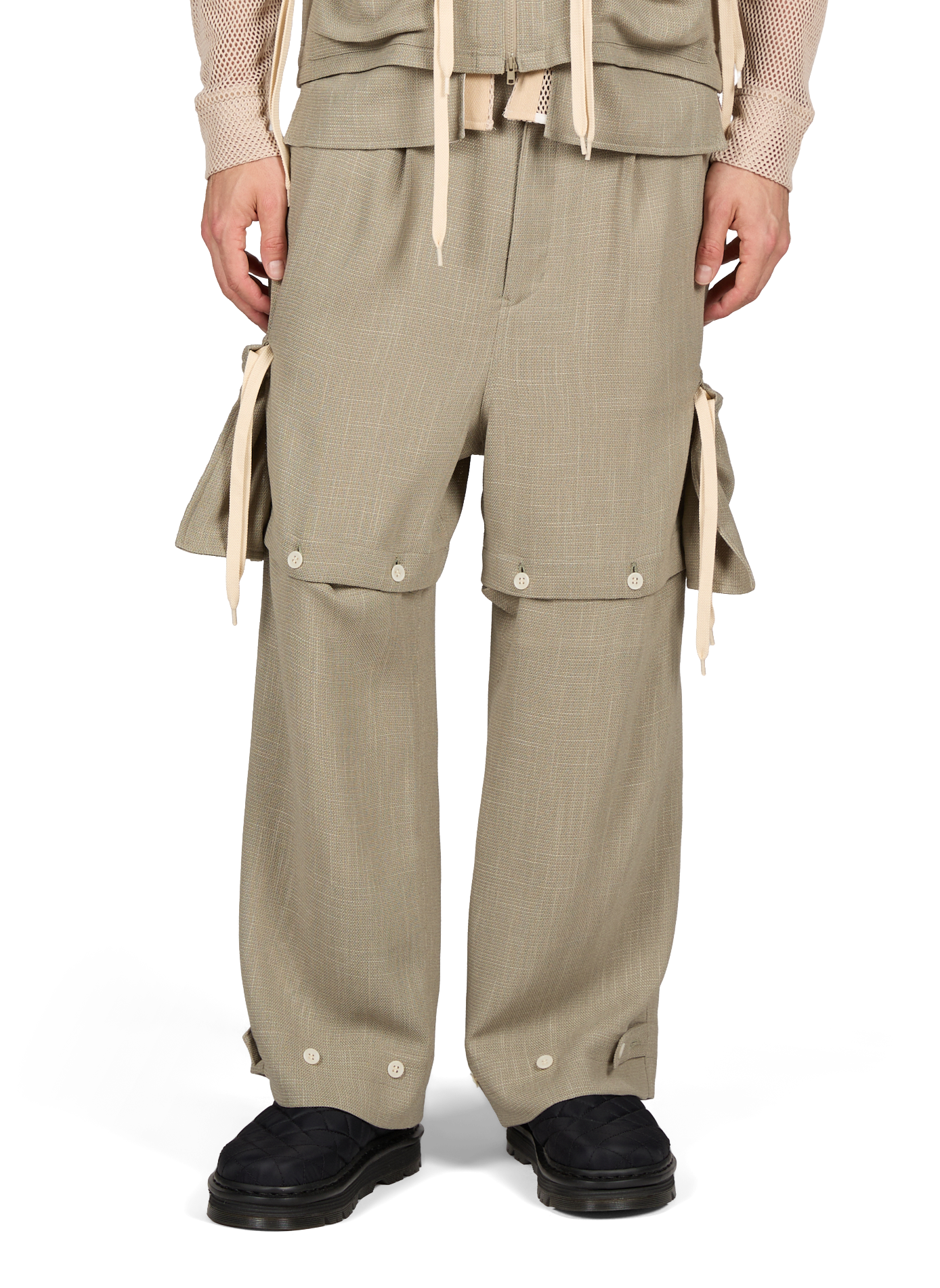 Wide-leg 2-in-1 pants WANSIE Grey