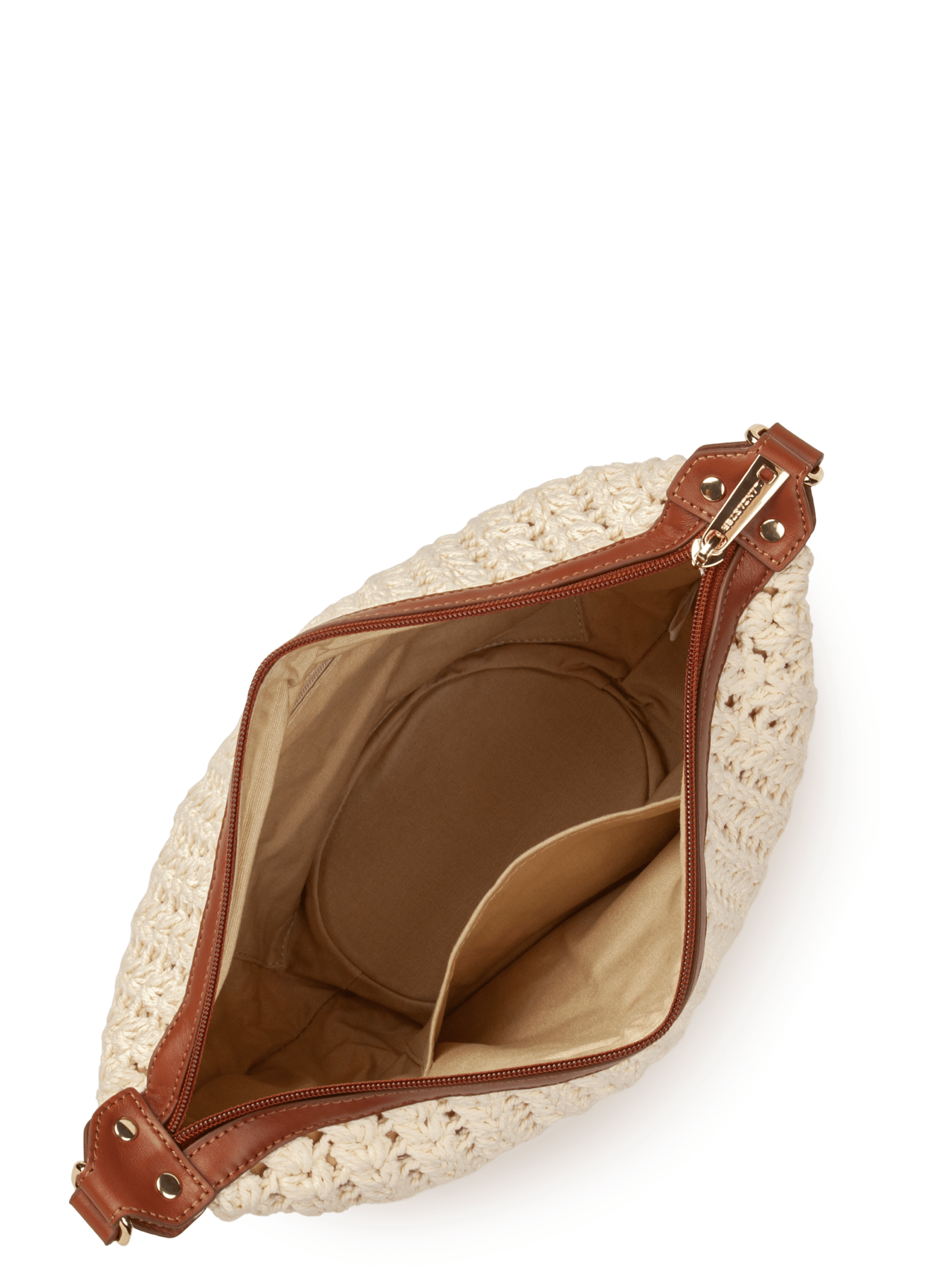 Sac besace - tressé coton LANCASTER Marron