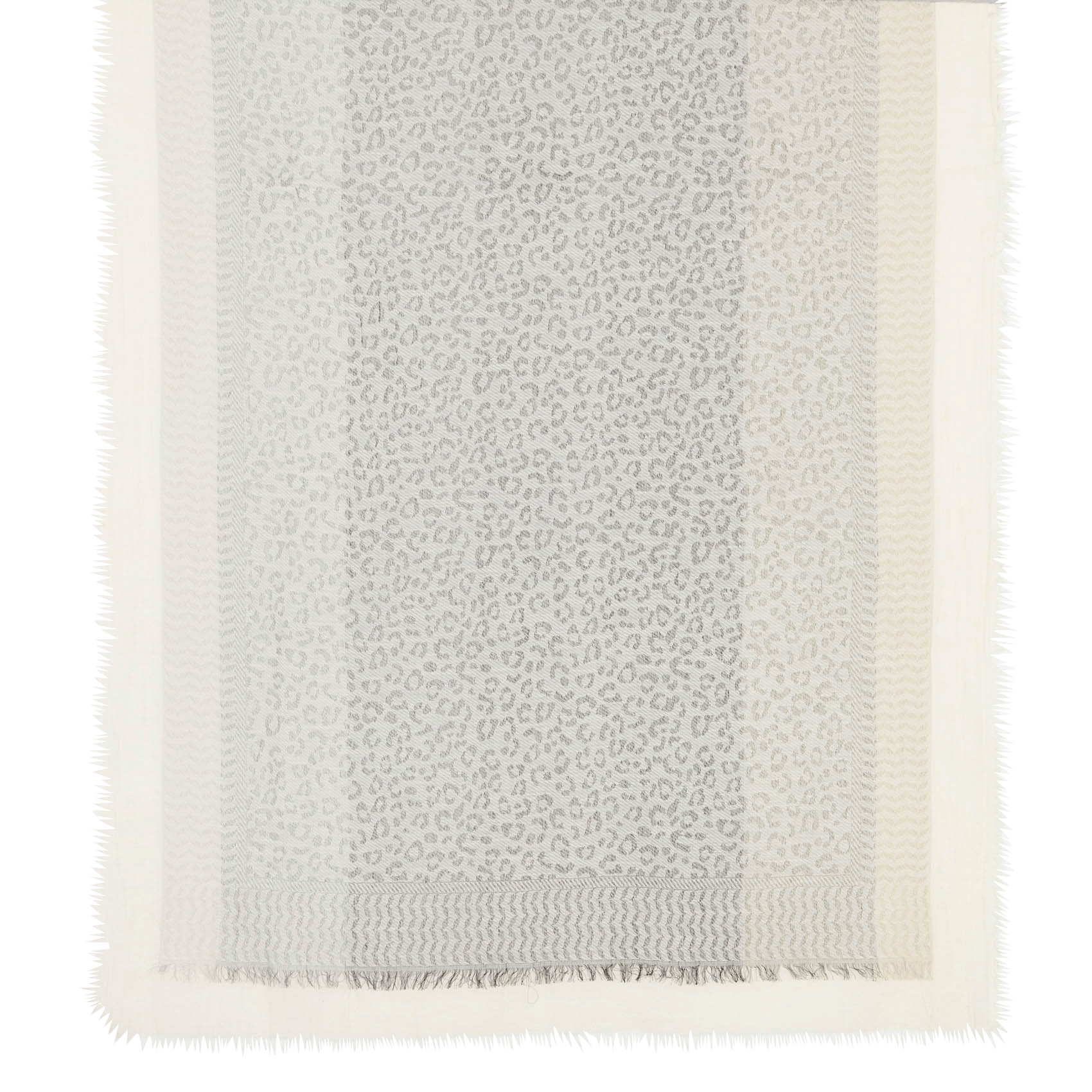 Foulard en jacquard motif léopard IKKS Blanc