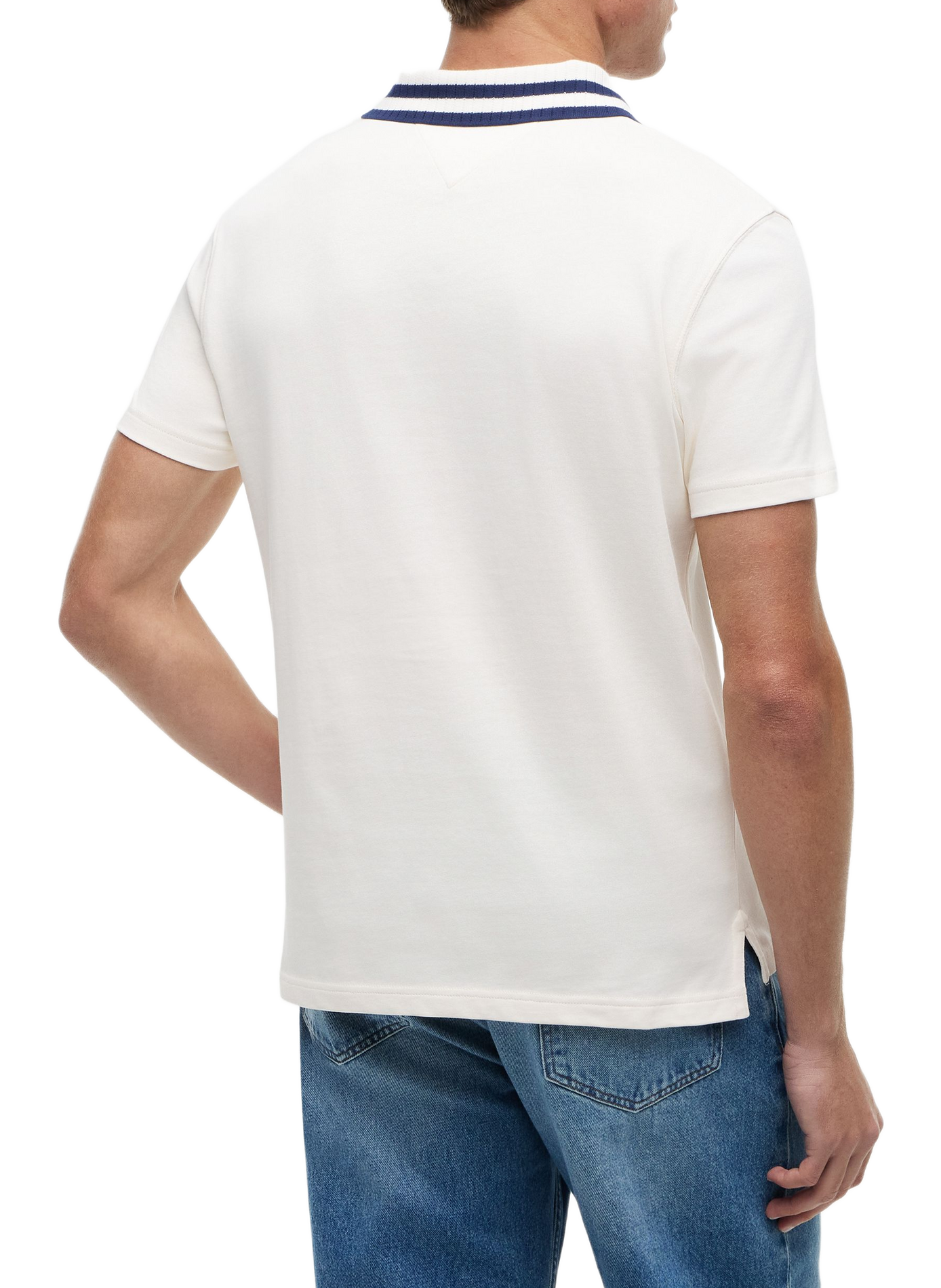 Polo manches courtes à logo en coton  TOMMY HILFIGER Beige