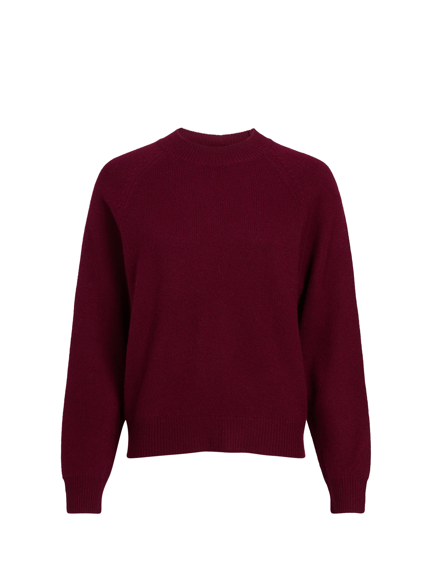 Pull droit uni col rond en cachemire SAISON 1865 Rouge