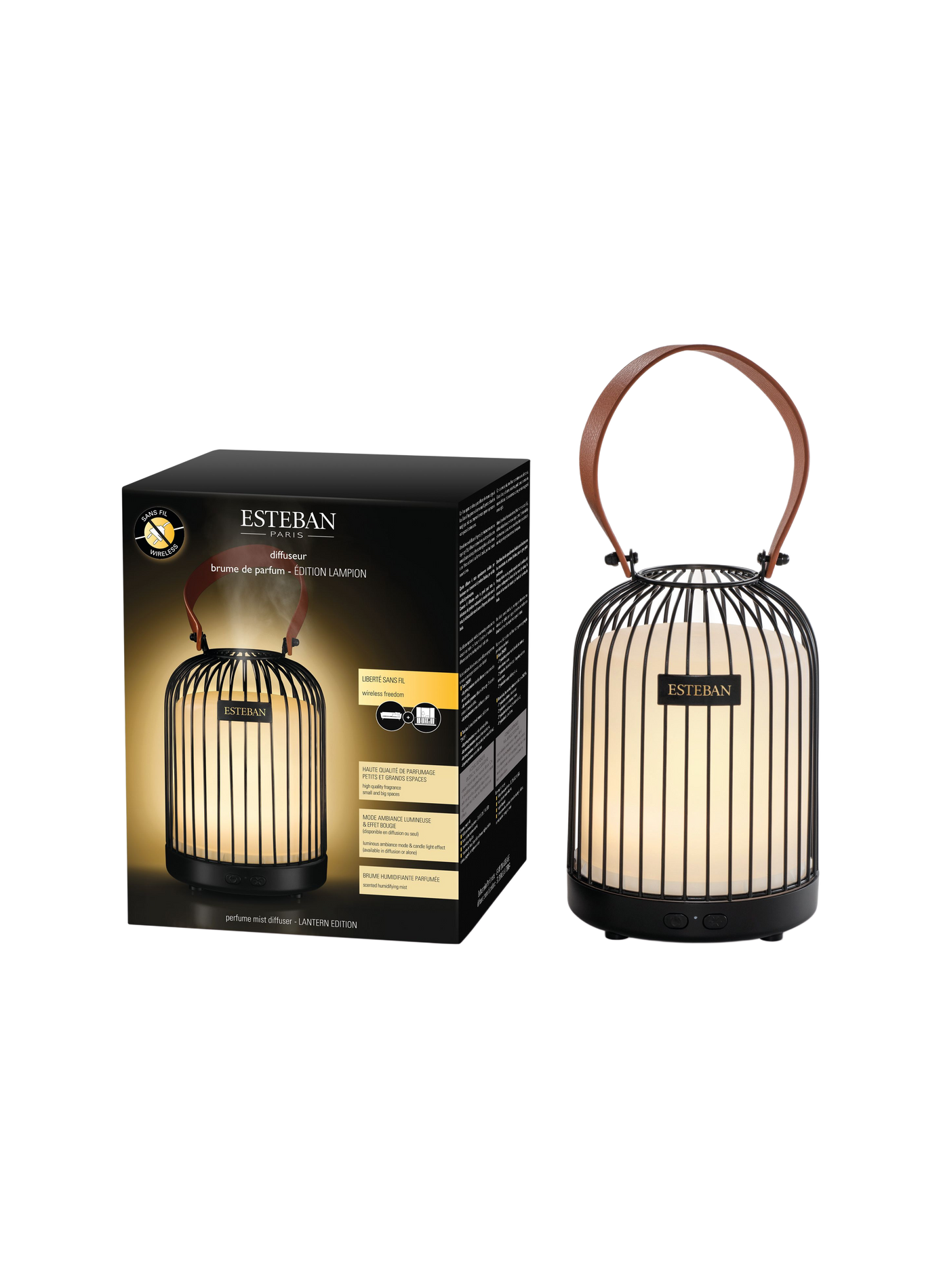 Lantern Perfume Mist Diffuser ESTEBAN Golden