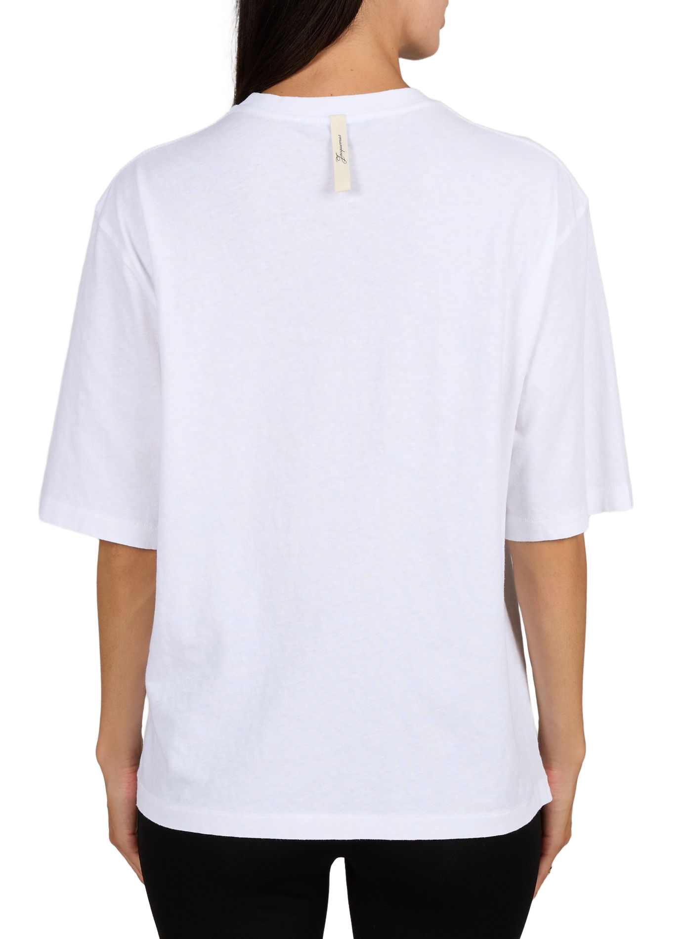 Short-sleeved T-shirt with printed logo JACQUEMUS White