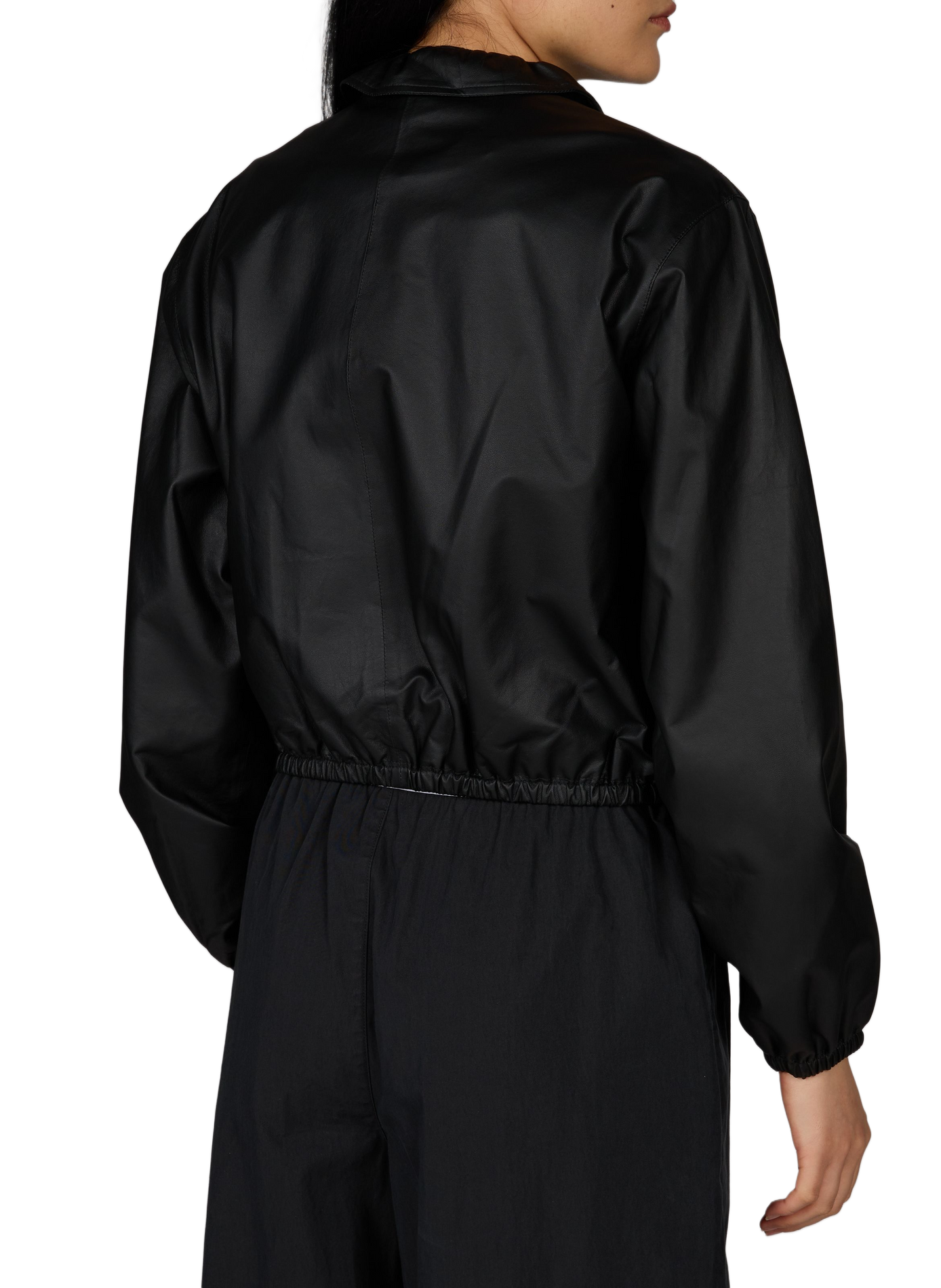 Elastische leren jas ALEXANDER WANG Zwart
