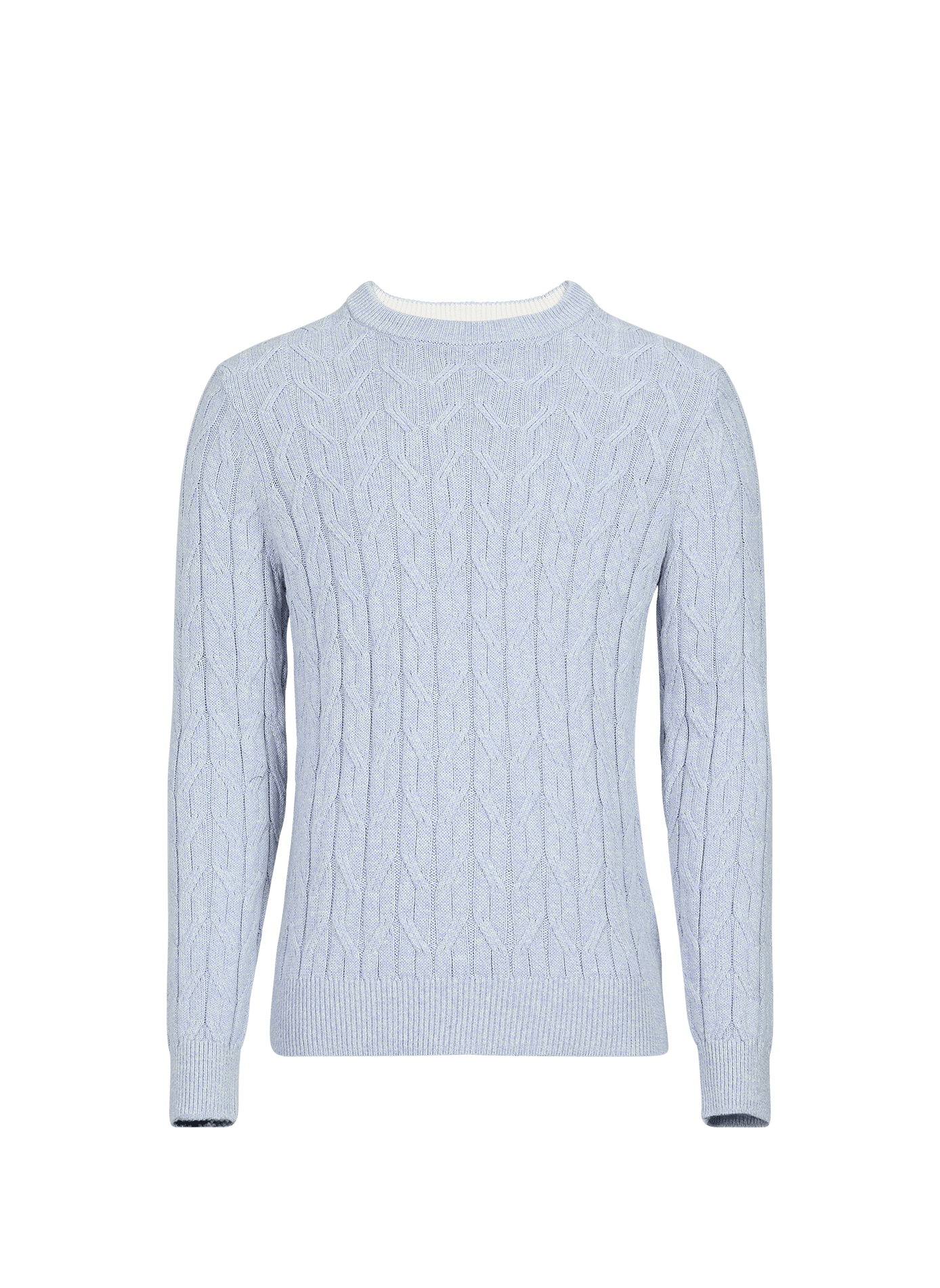 Sweater in twisted knit cotton blend HACKETT Blue