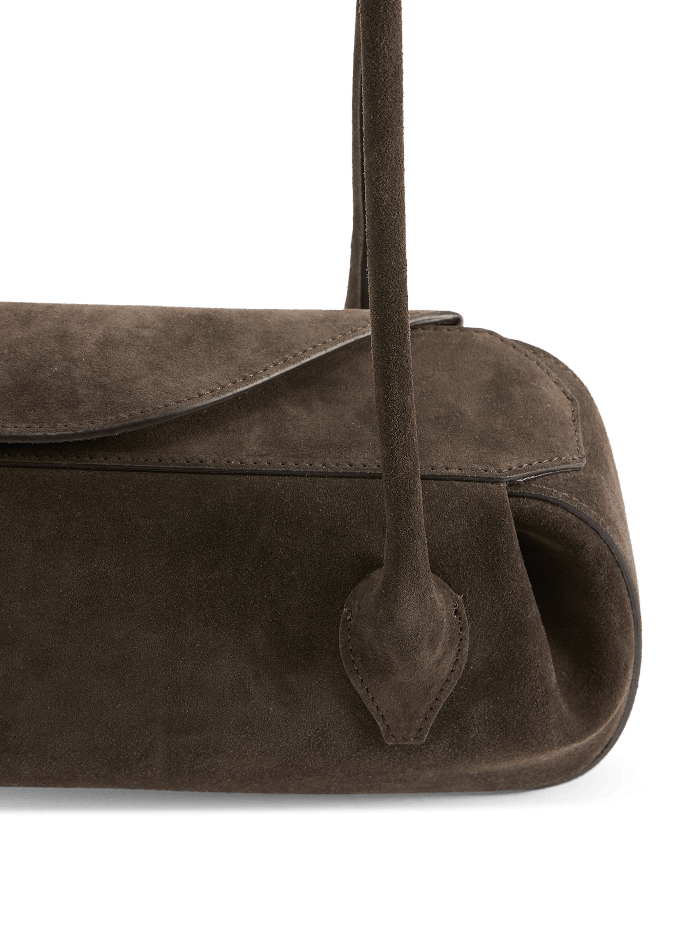 Mochi suede leather handbag YUZEFI Brown