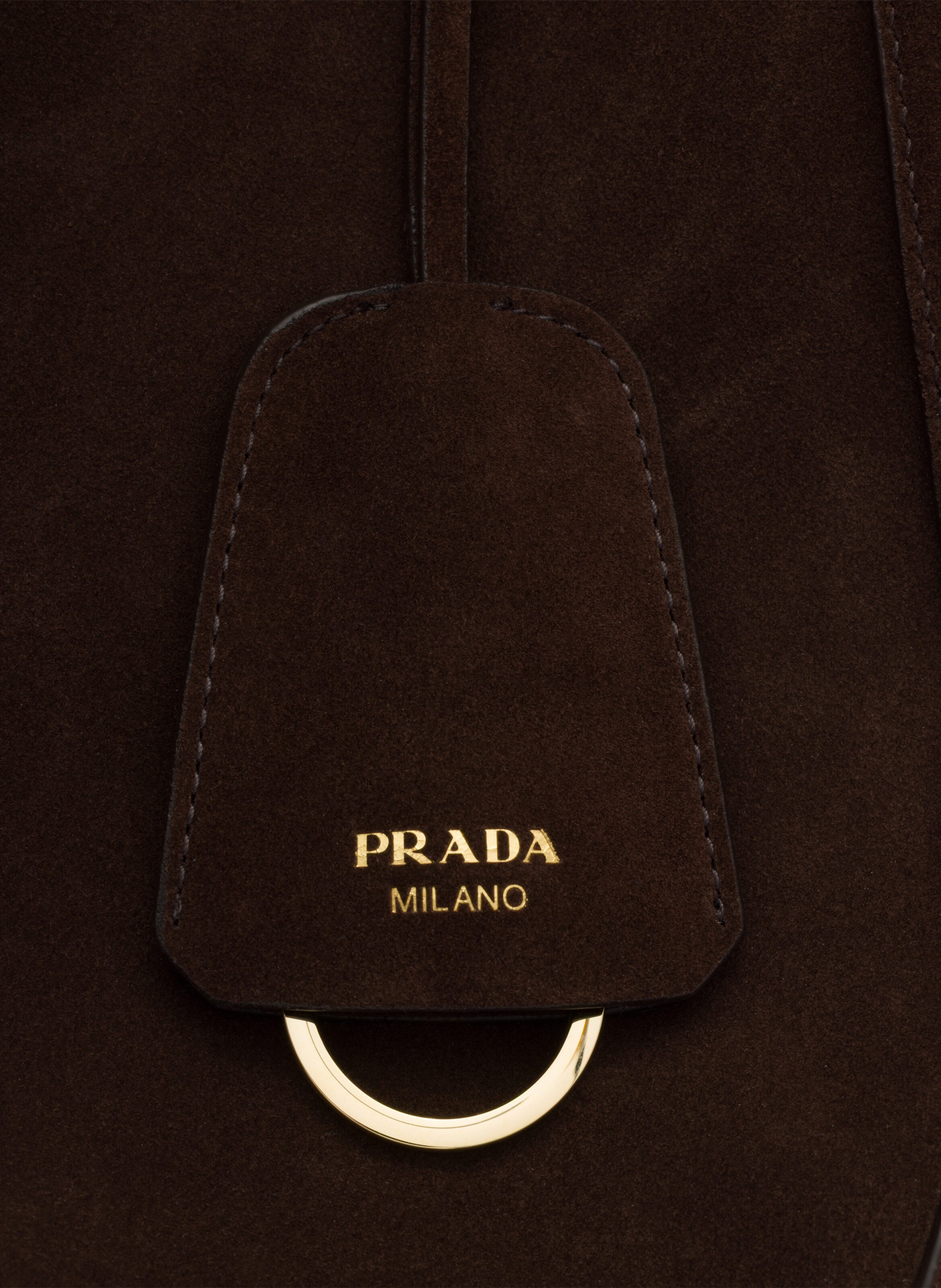 Grand sac prada boogie en veau velours PRADA Marron