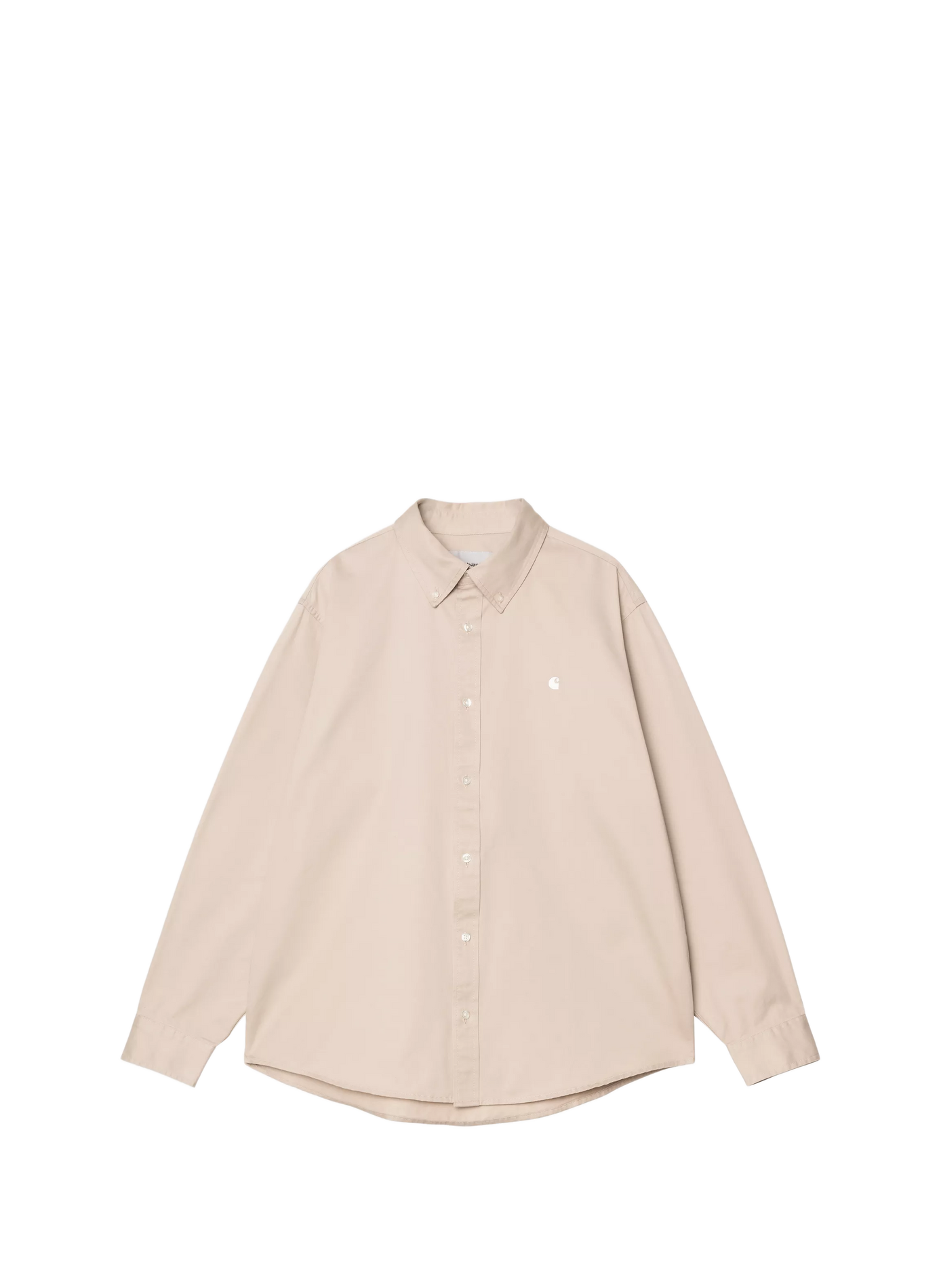 Chemise col classique manches contrastantes en coton CARHARTT WIP Beige