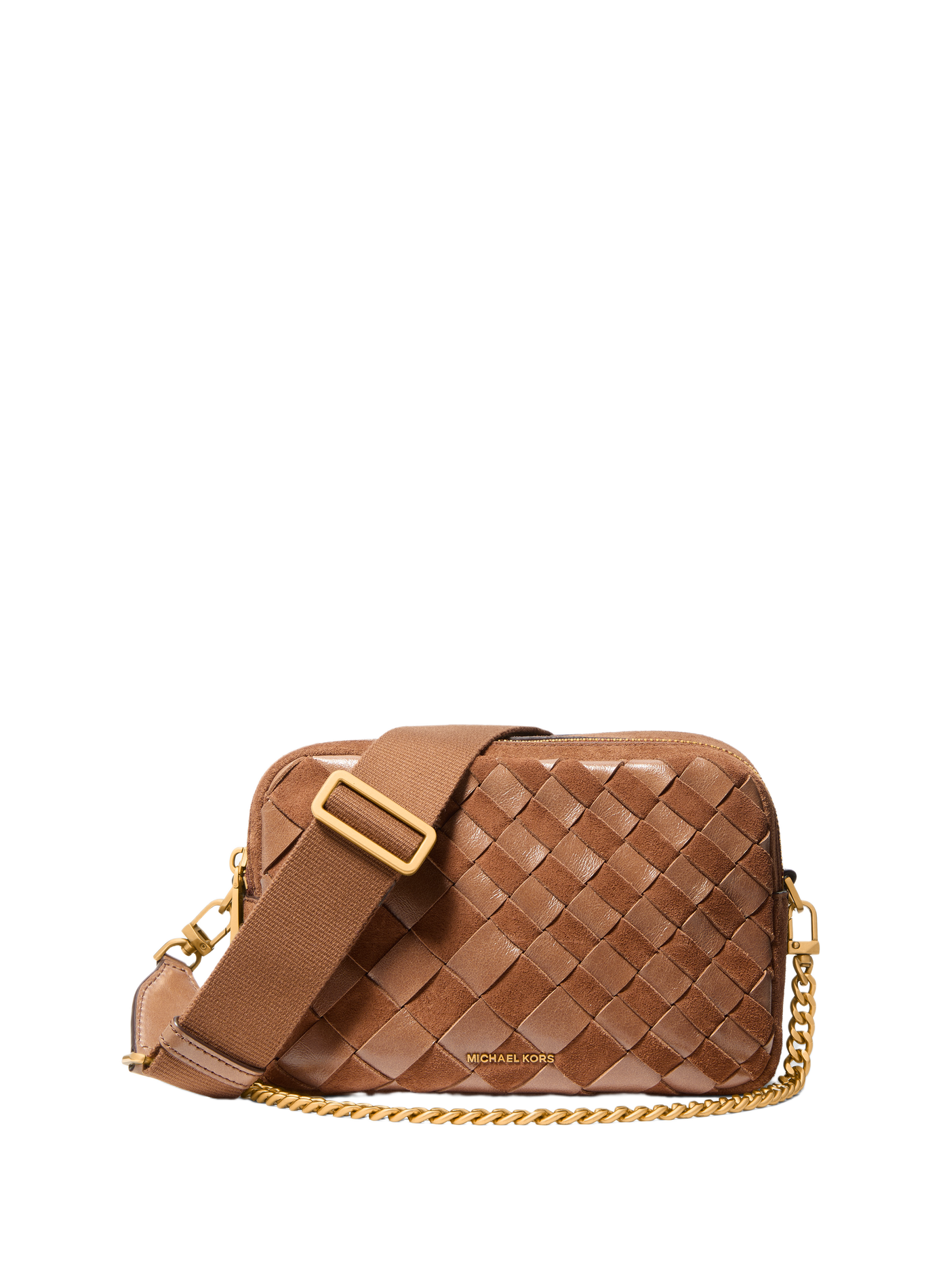 Umhängetasche aus geflochtenem Leder MICHAEL KORS Braun
