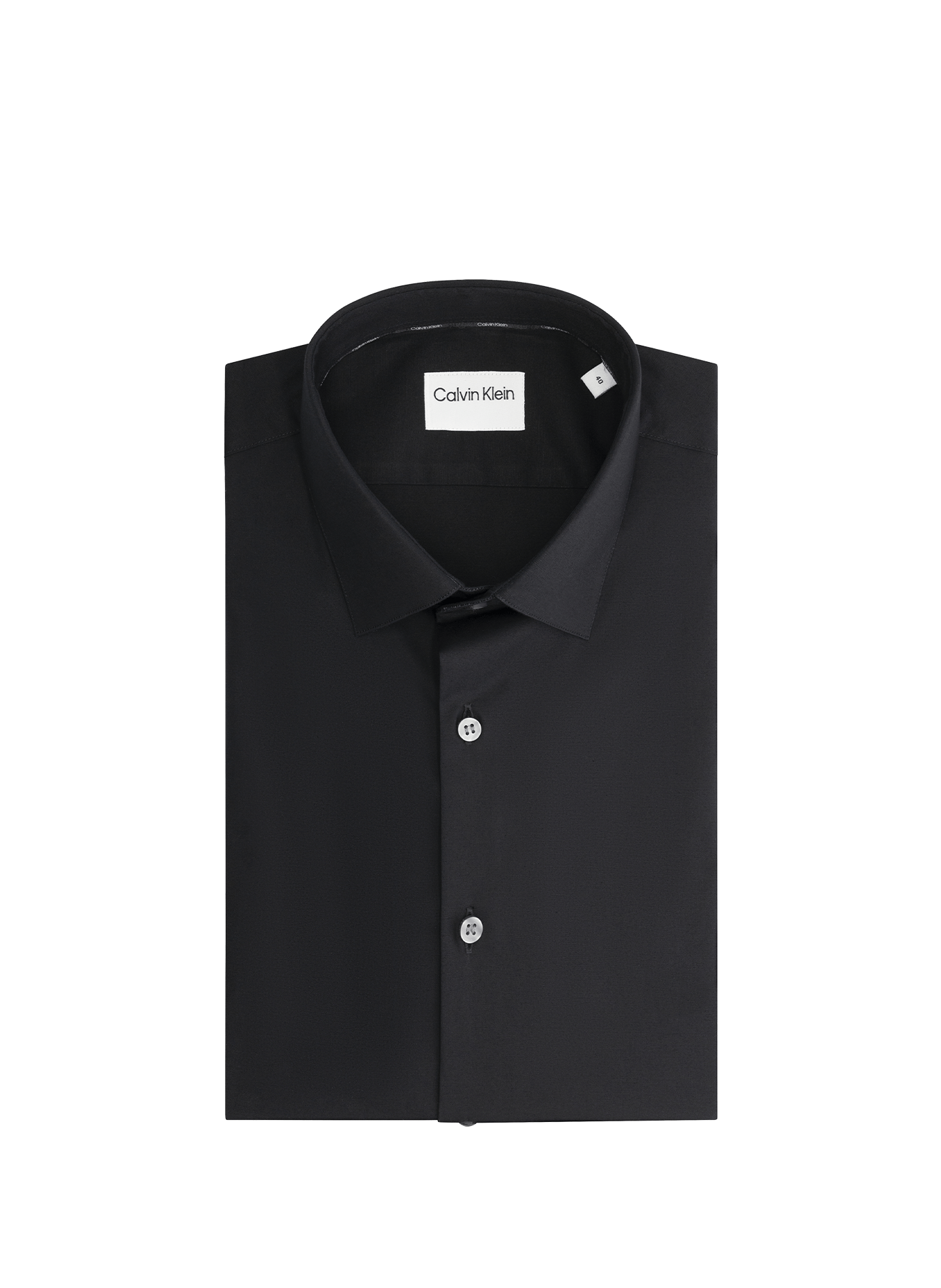 Schmale Baumwollhemd CALVIN KLEIN Schwarz