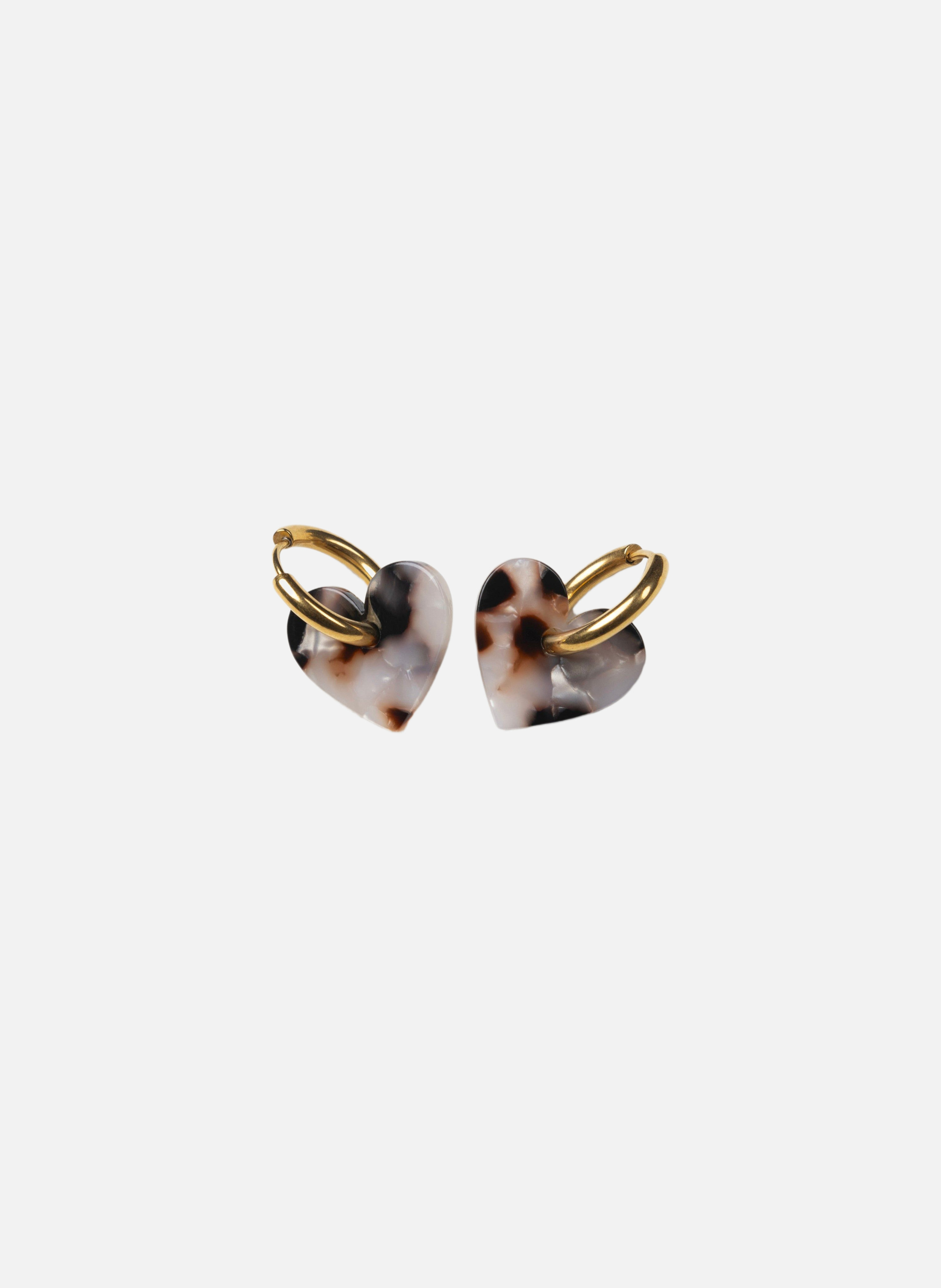Boucles d'oreilles lova lova avec anneaux en acier inoxydable doré  Panthère